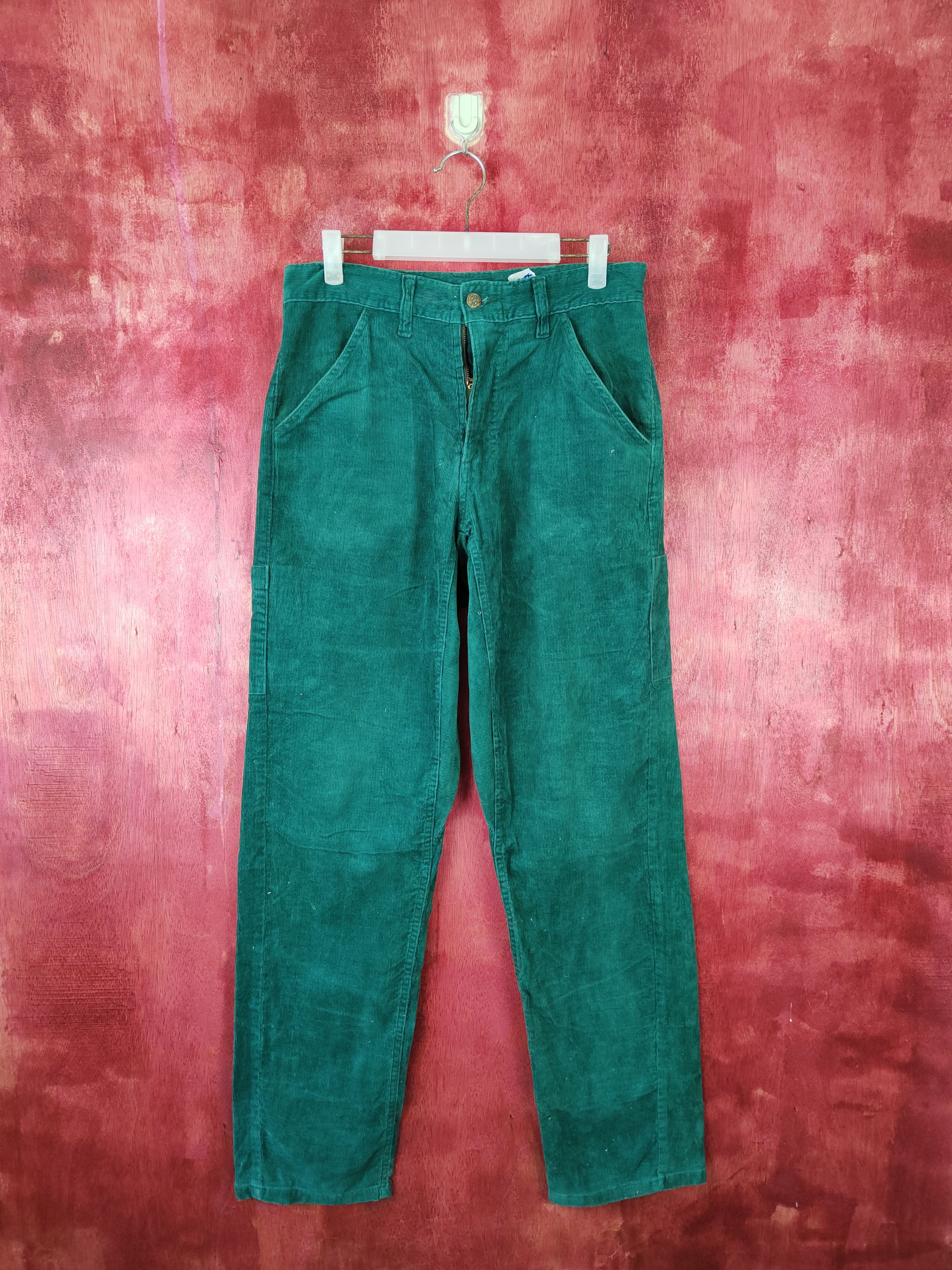 image of Corduroi Club x Vintage Dl Namaste Green Tactical Corduroy Worker Cargo Pants S571, Men's (Size 31)