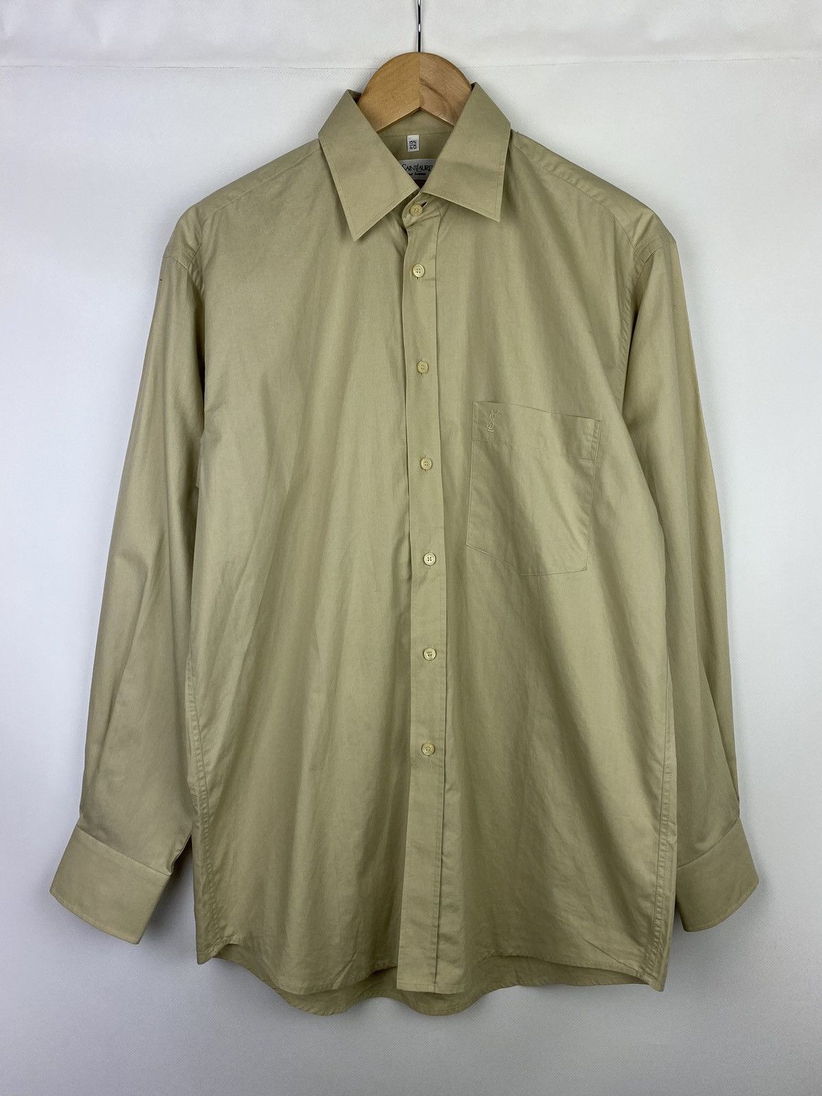 Vintage × Yves Saint Laurent VTG 90 YSL Yves Saint Laurent long sleeve button up shirt Size US M / EU 48-50 / 2 - 3 Thumbnail