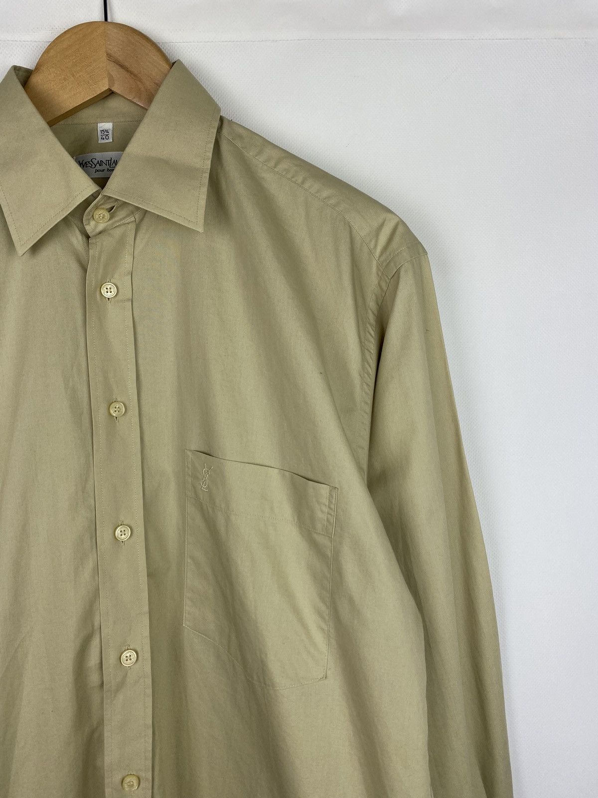 Vintage × Yves Saint Laurent VTG 90 YSL Yves Saint Laurent long sleeve button up shirt Size US M / EU 48-50 / 2 - 7 Thumbnail