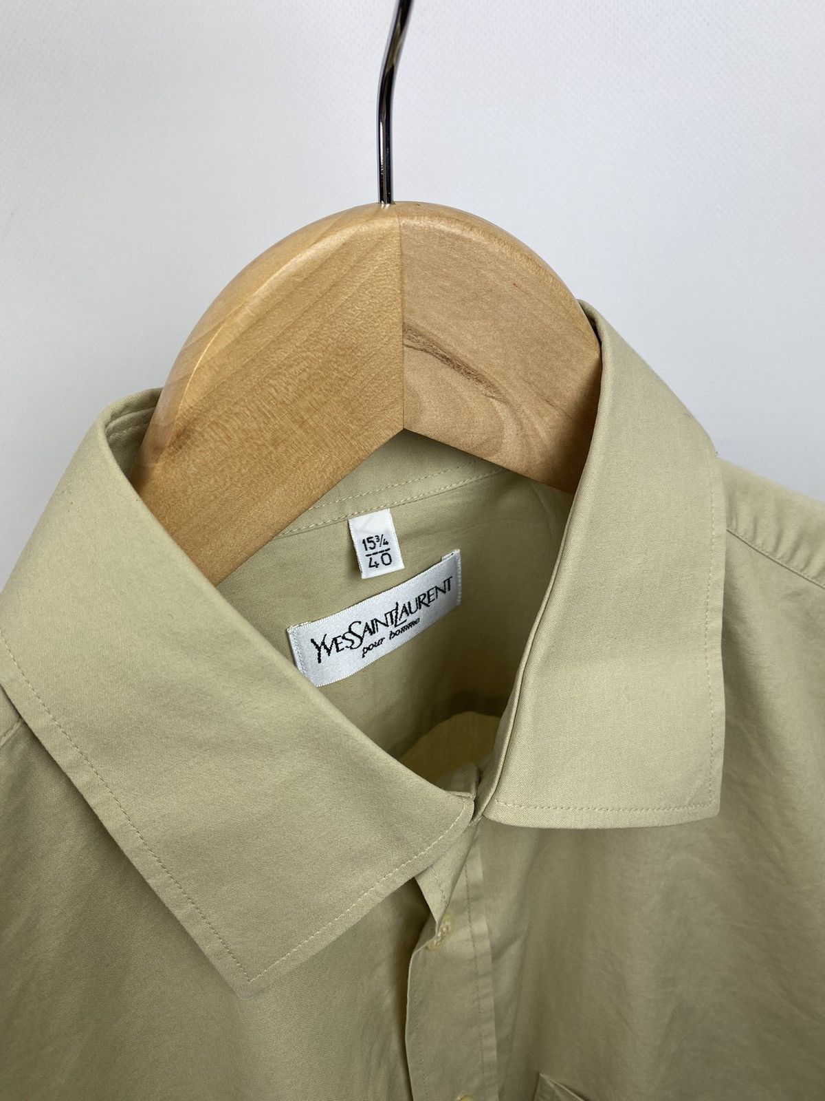 Vintage × Yves Saint Laurent VTG 90 YSL Yves Saint Laurent long sleeve button up shirt Size US M / EU 48-50 / 2 - 14 Thumbnail