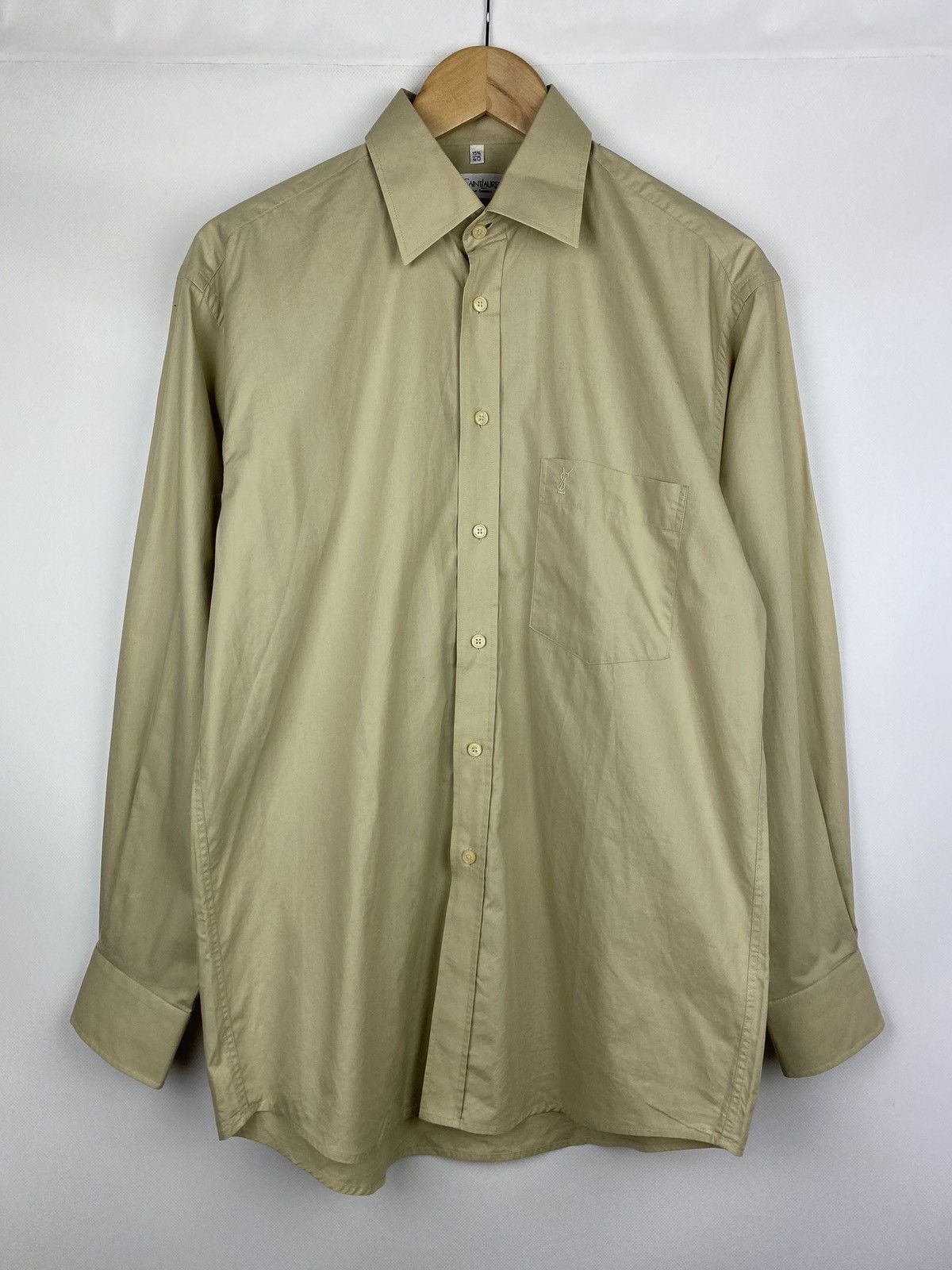 Vintage × Yves Saint Laurent VTG 90 YSL Yves Saint Laurent long sleeve button up shirt Size US M / EU 48-50 / 2 - 1 Thumbnail