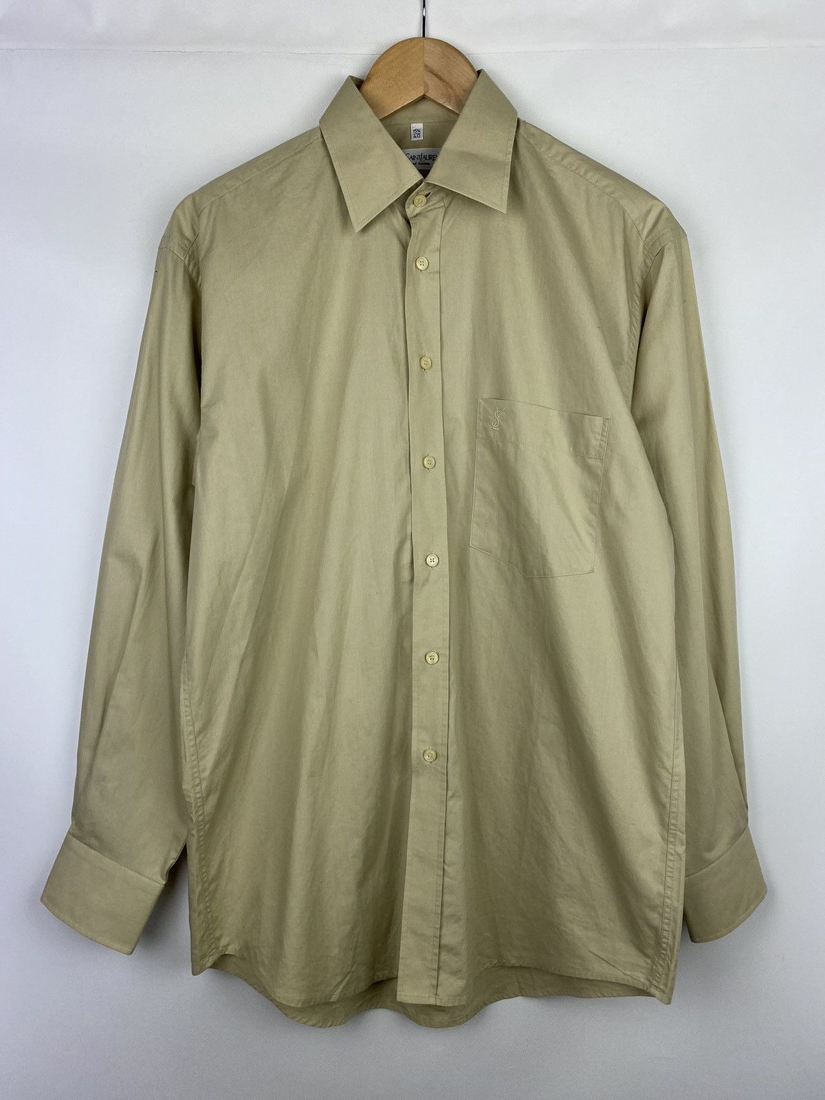 Vintage × Yves Saint Laurent VTG 90 YSL Yves Saint Laurent long sleeve button up shirt Size US M / EU 48-50 / 2 - 2 Thumbnail
