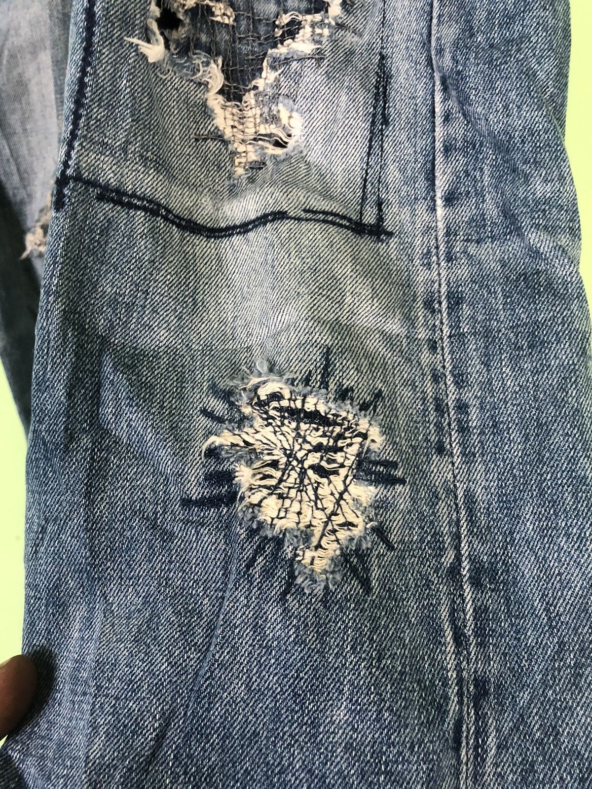 Seditionaries THRASHED 🔥Distressed selvedge denim New Max Size US 29 - 11 Thumbnail