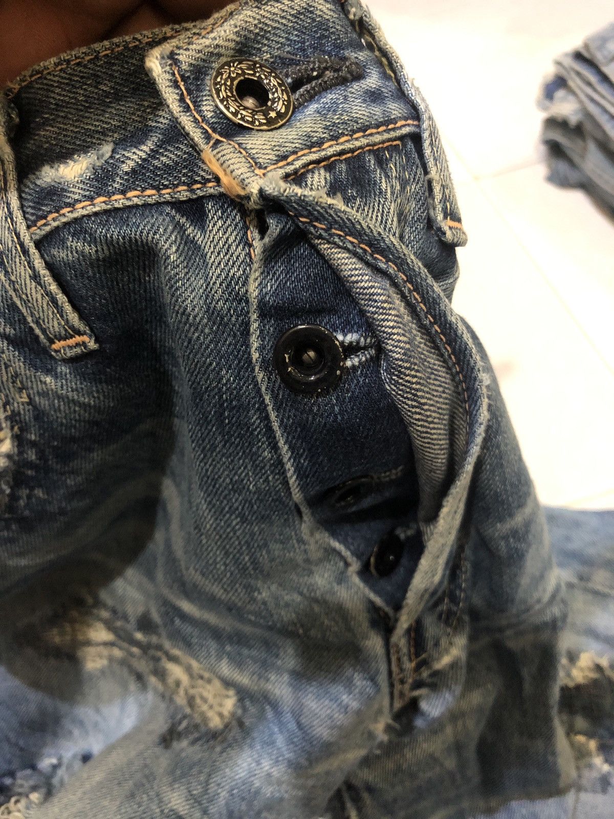 Seditionaries THRASHED 🔥Distressed selvedge denim New Max Size US 29 - 17 Thumbnail