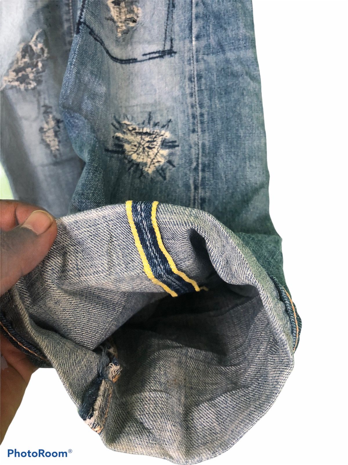 Seditionaries THRASHED 🔥Distressed selvedge denim New Max Size US 29 - 5 Thumbnail