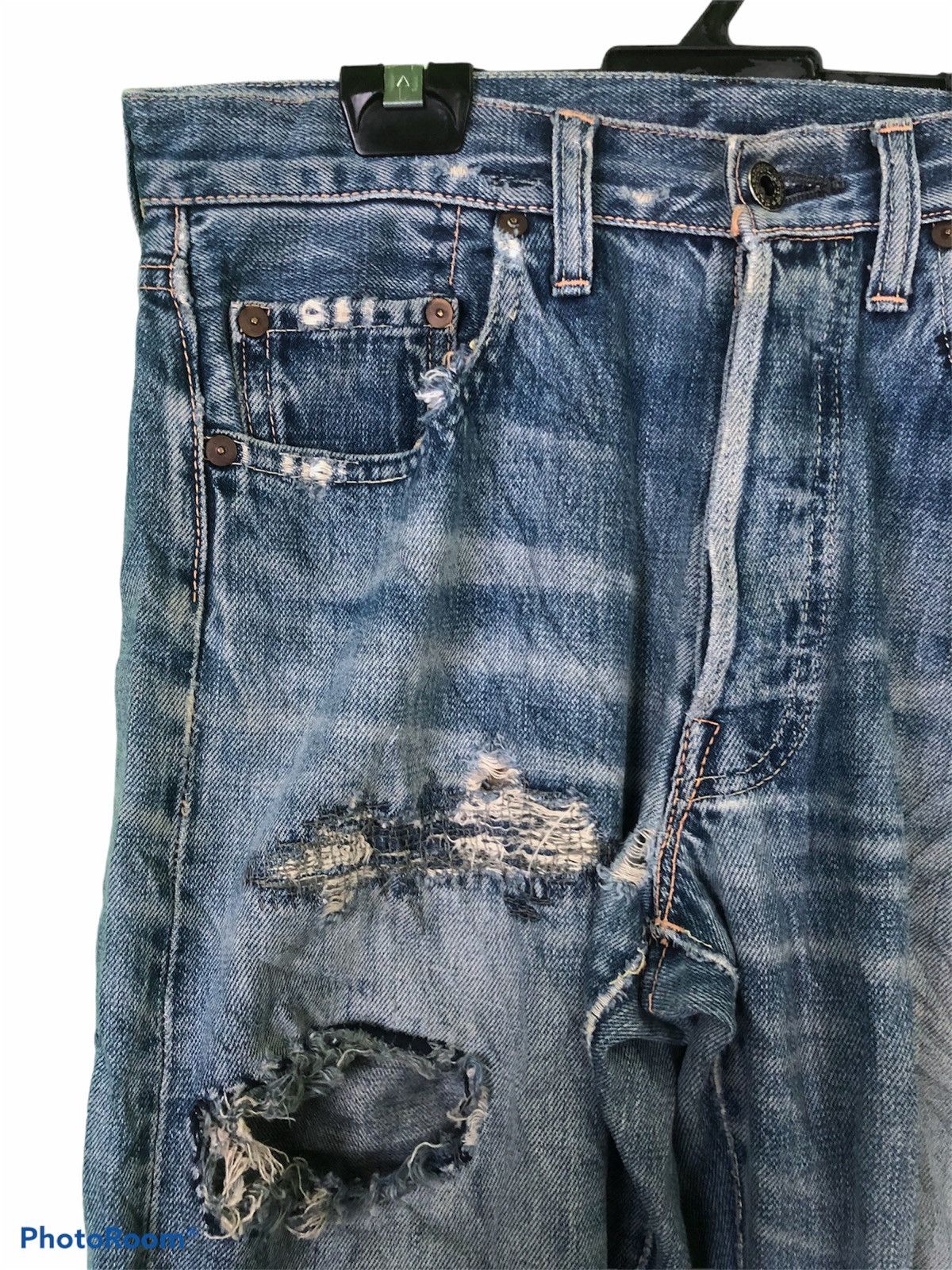 Seditionaries THRASHED 🔥Distressed selvedge denim New Max Size US 29 - 6 Thumbnail
