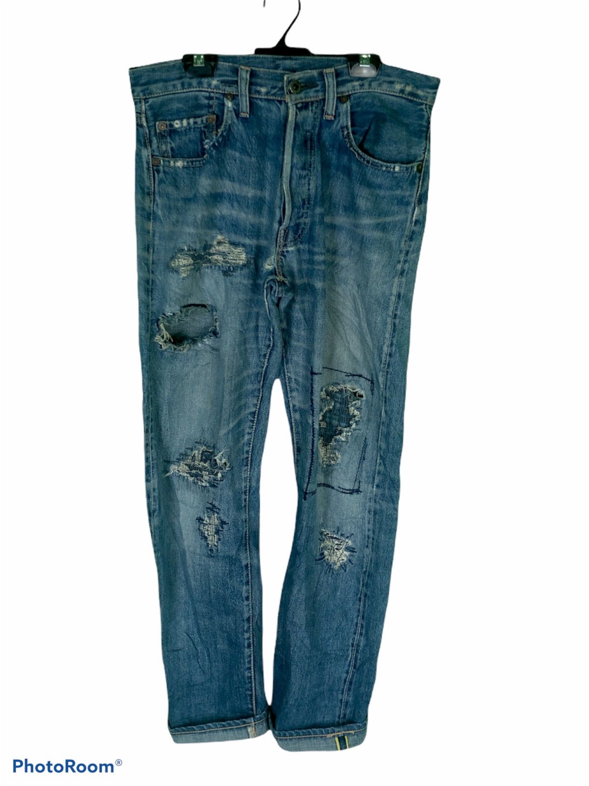 THRASHED 🔥Distressed selvedge denim New Max
