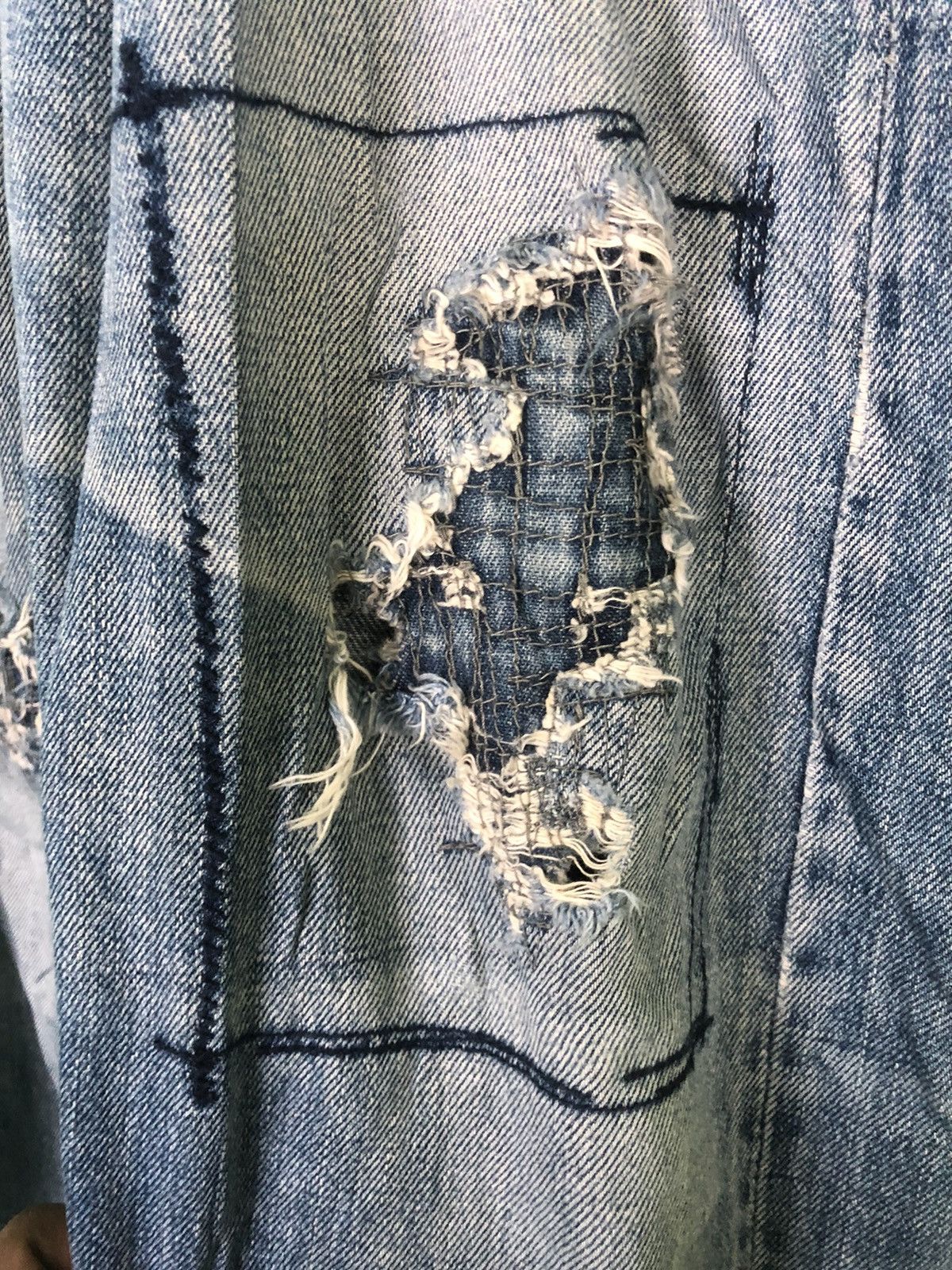 Seditionaries THRASHED 🔥Distressed selvedge denim New Max Size US 29 - 10 Thumbnail