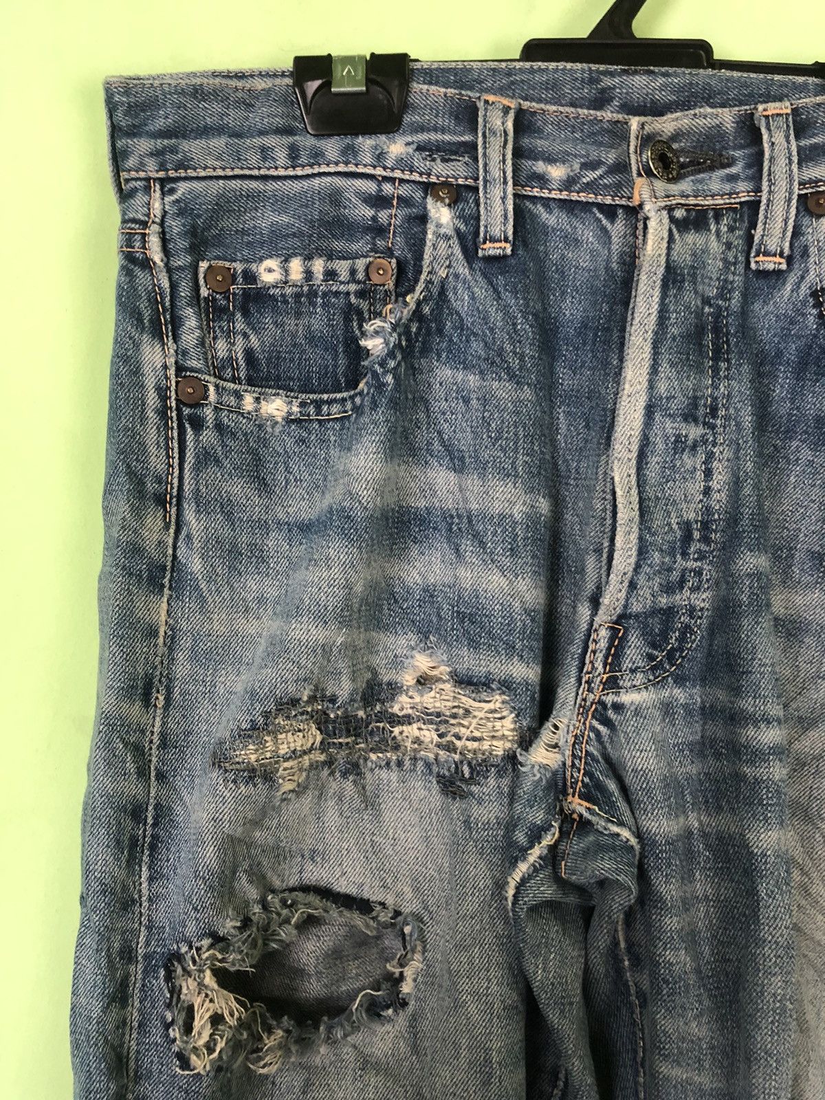 Seditionaries THRASHED 🔥Distressed selvedge denim New Max Size US 29 - 8 Thumbnail