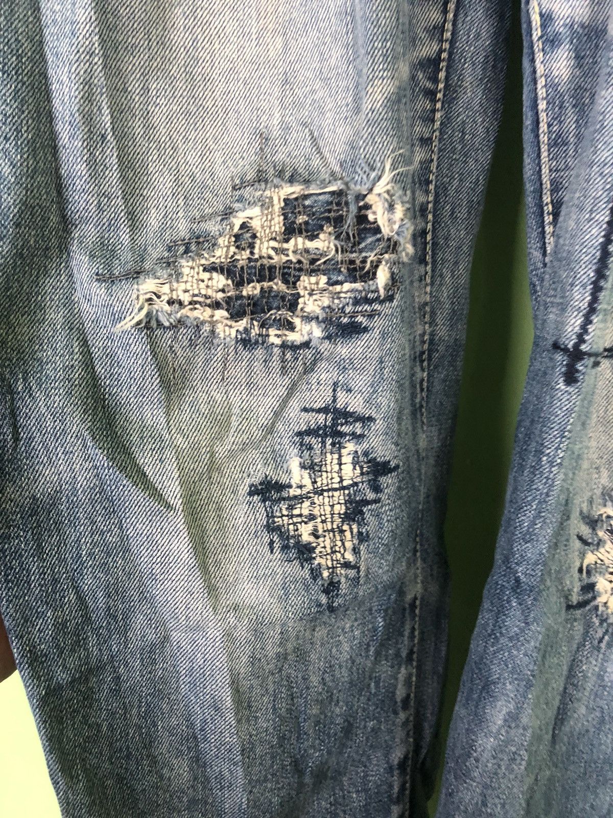 Seditionaries THRASHED 🔥Distressed selvedge denim New Max Size US 29 - 12 Thumbnail