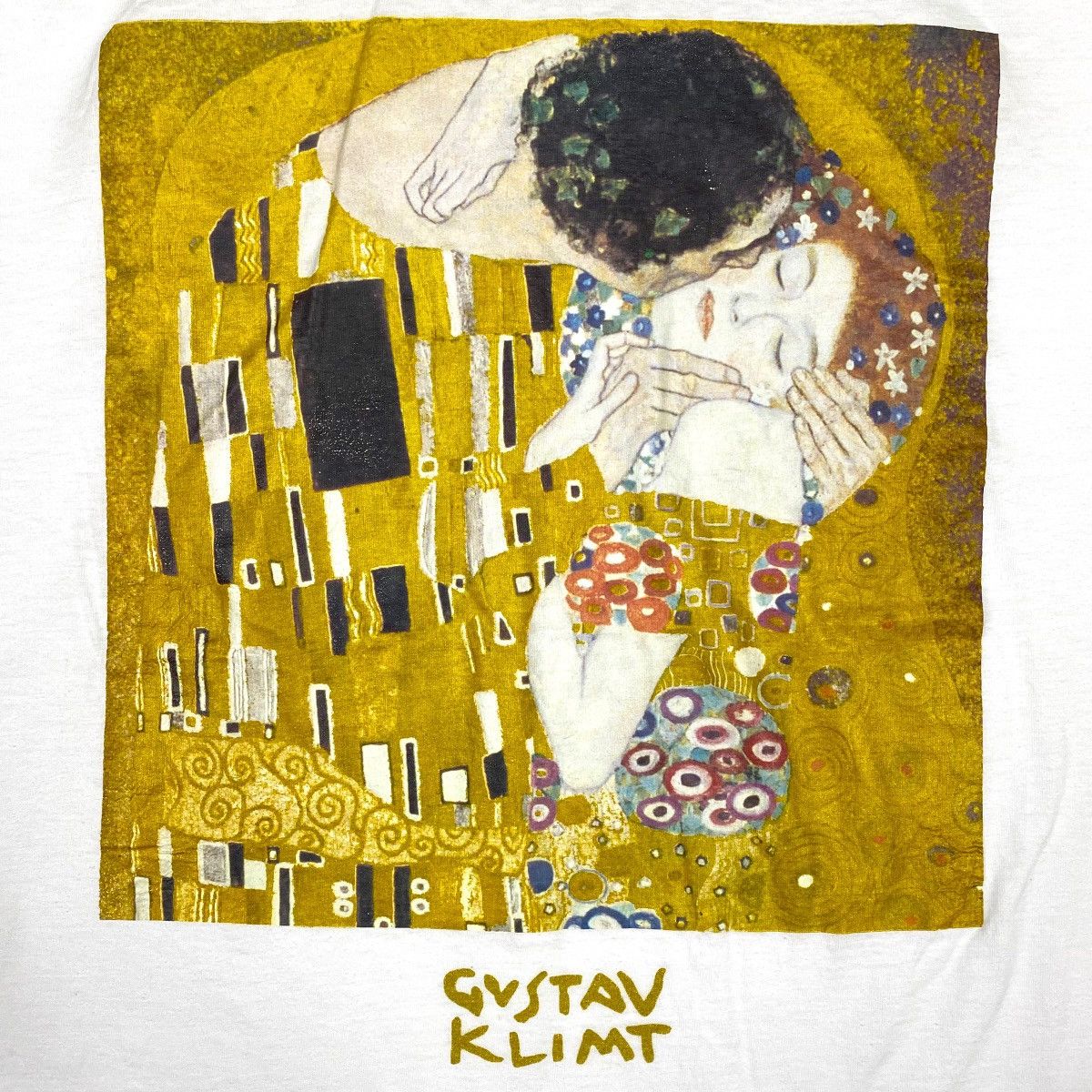 Vintage Vintage 90's GUSTAV KLIMT The Kiss Art Graphic Tee Size US S / EU 44-46 / 1 - 3 Thumbnail