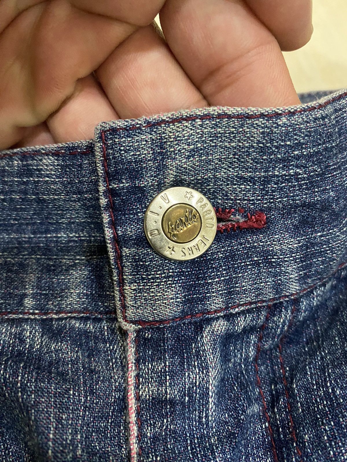 If Six Was Nine BAGGY🔥VINTAGE JAPANESE PARTO JEANS EMBROIDERY DENIM JEANS Size US 33 - 13 Thumbnail