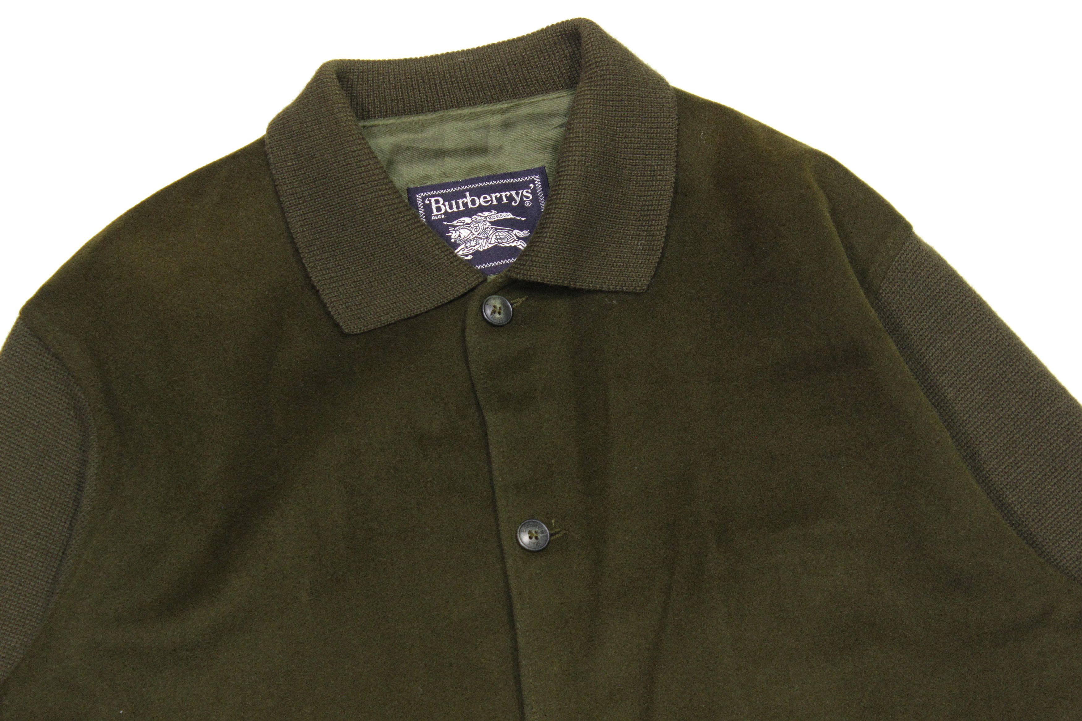 Burberry 90S Logo Wool Cardigan Vintage Size US L / EU 52-54 / 3 - 3 Thumbnail