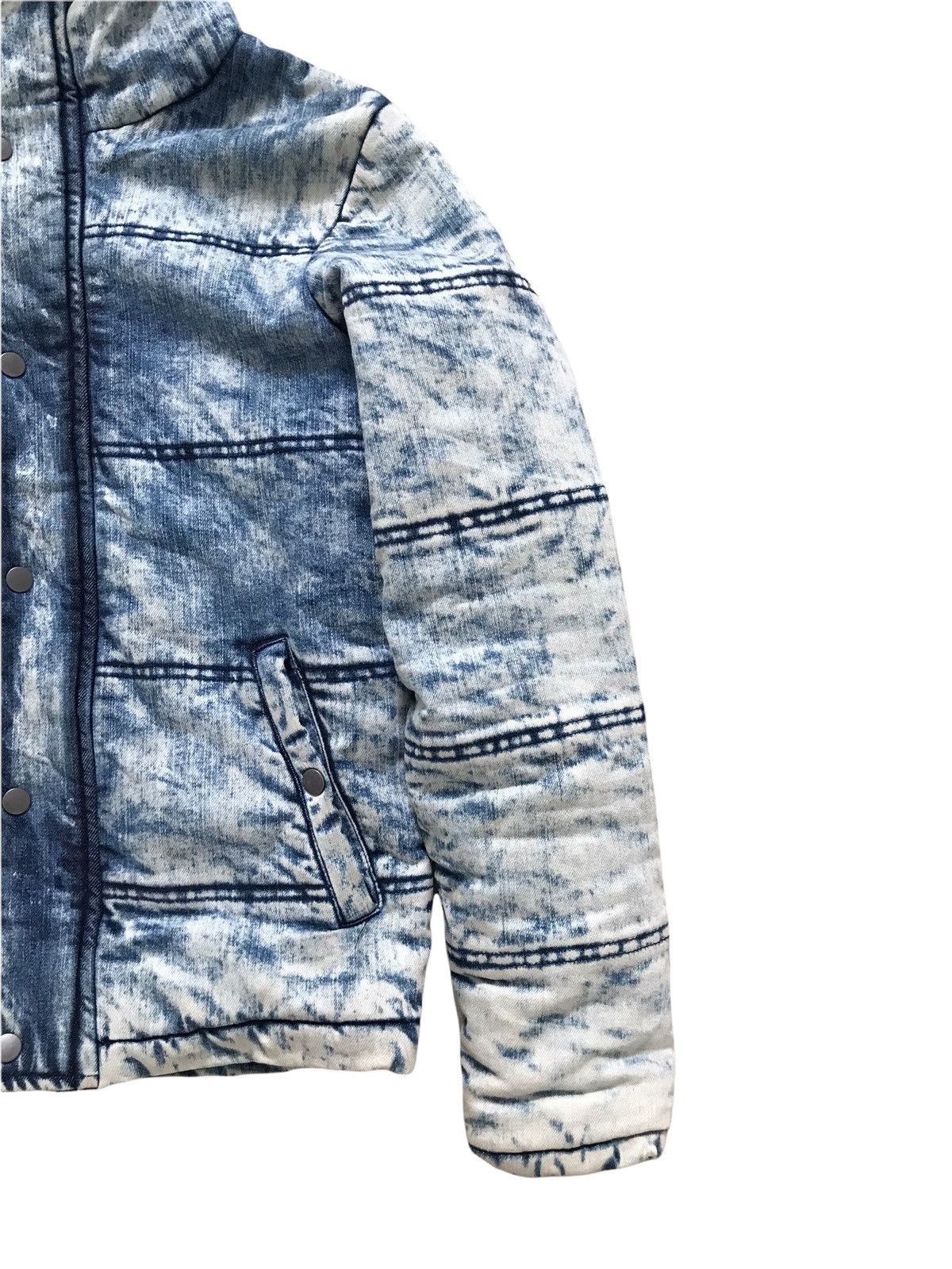 Japanese Brand CavariA Japan Acid Wash Puffer Denim Down Jacket Size US M / EU 48-50 / 2 - 2 Thumbnail