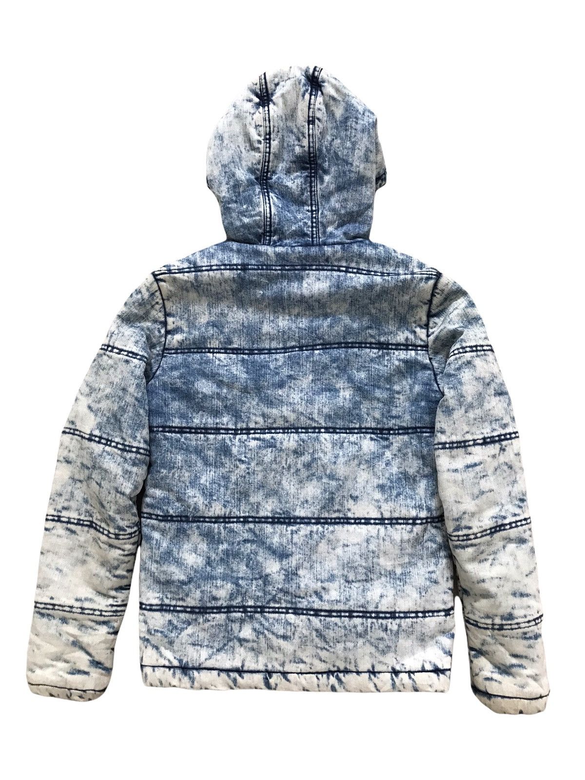 Japanese Brand CavariA Japan Acid Wash Puffer Denim Down Jacket Size US M / EU 48-50 / 2 - 3 Thumbnail