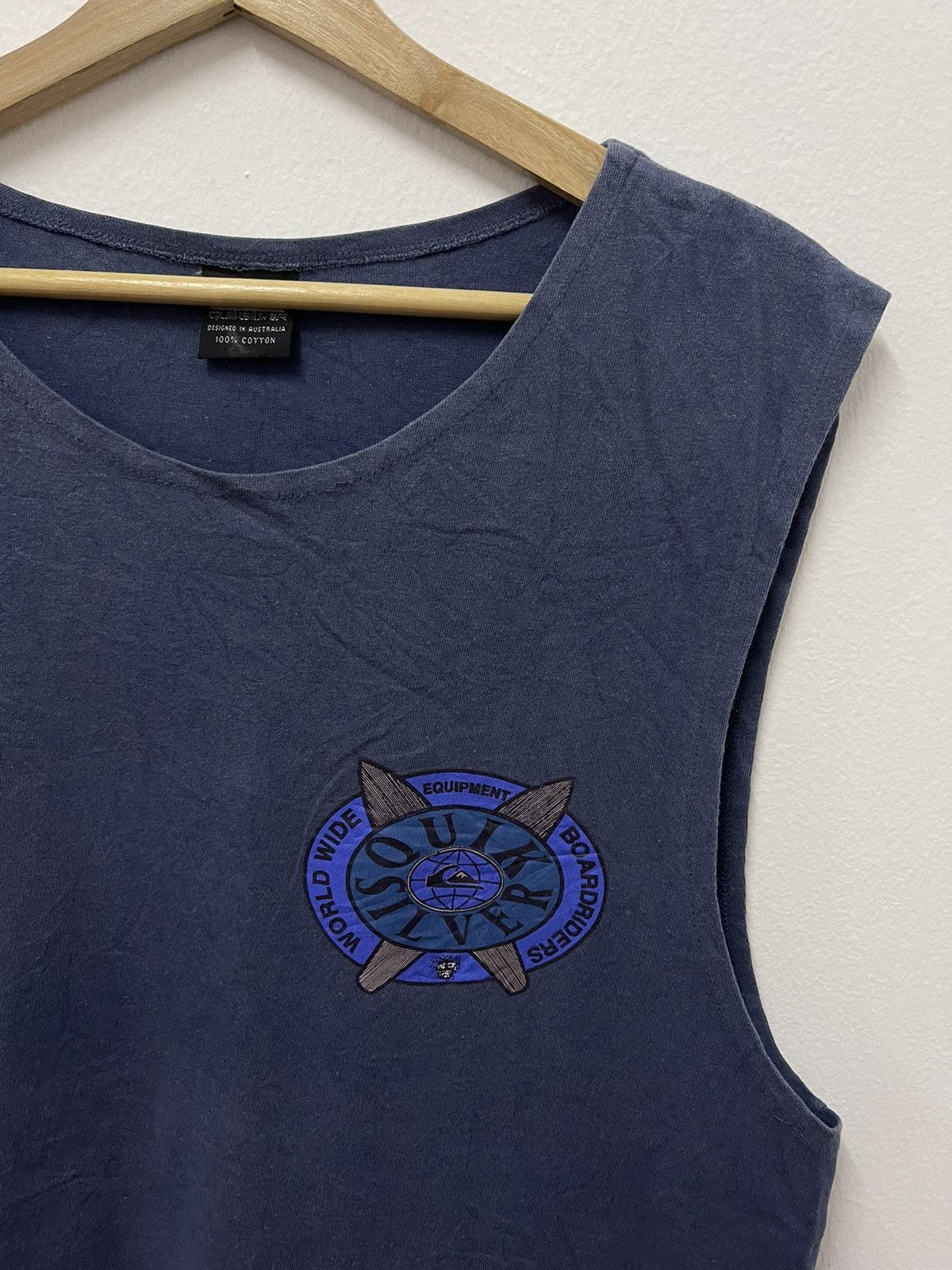 Quiksilver × Vintage Vintage Quiksilver Boy Rider Big Logo Graphic Sleeveless Size US M / EU 48-50 / 2 - 4 Thumbnail