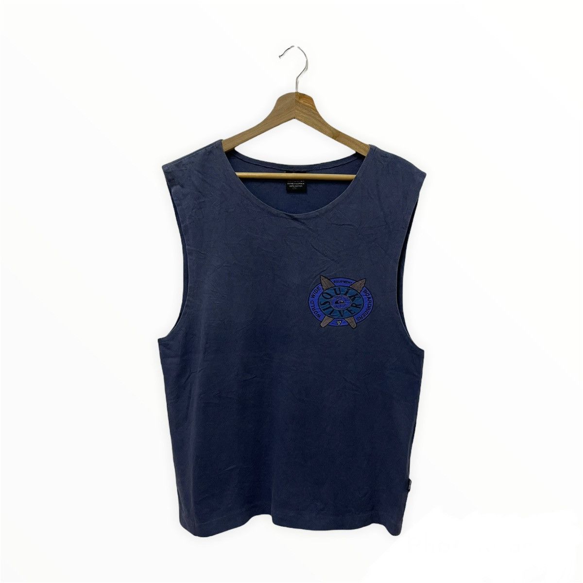 Quiksilver × Vintage Vintage Quiksilver Boy Rider Big Logo Graphic Sleeveless Size US M / EU 48-50 / 2 - 3 Thumbnail