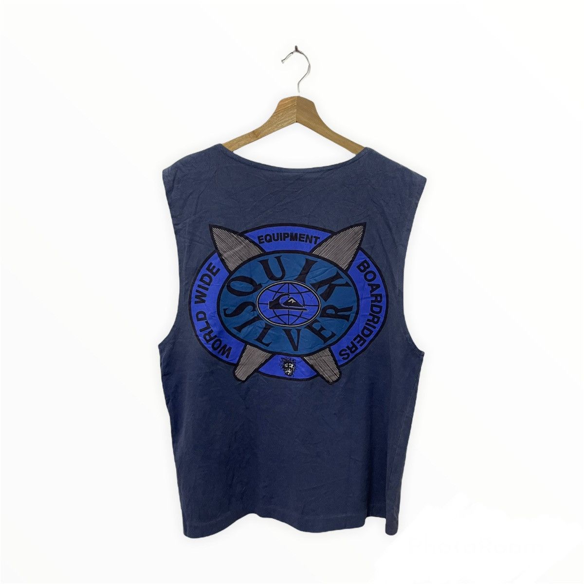 Quiksilver × Vintage Vintage Quiksilver Boy Rider Big Logo Graphic Sleeveless Size US M / EU 48-50 / 2 - 1 Thumbnail