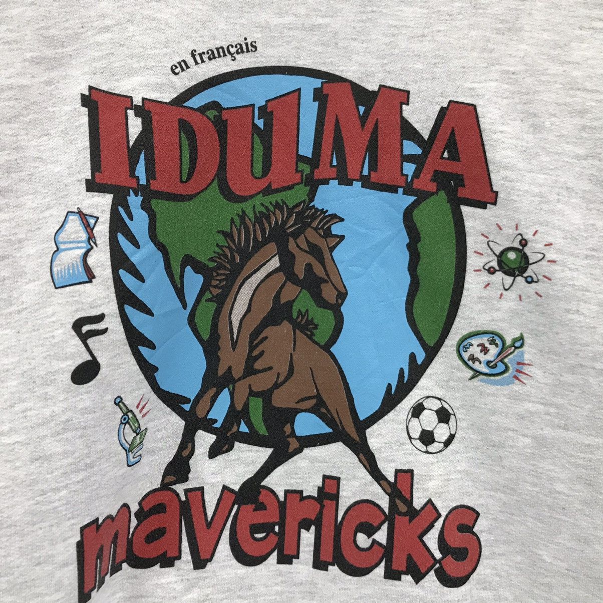 Vintage Vintage Hanes Sweatshirt Big Logo Iduma Mavericks School Size US M / EU 48-50 / 2 - 3 Thumbnail
