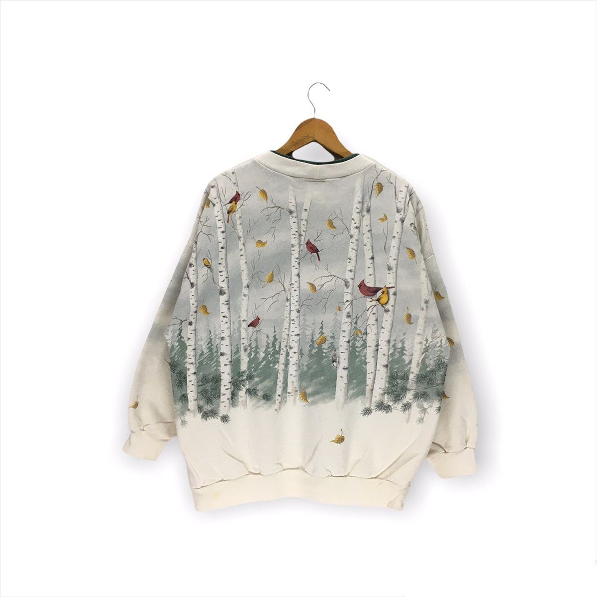 Vintage Vintage Full Print Bird Design Art Sweatshirt Size US L / EU 52-54 / 3 - 2 Thumbnail
