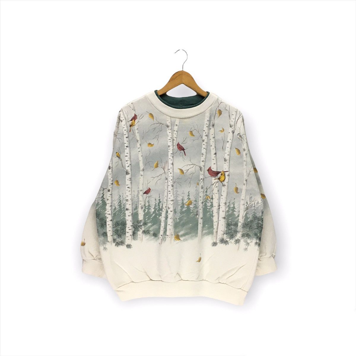 Vintage Vintage Full Print Bird Design Art Sweatshirt Size US L / EU 52-54 / 3 - 1 Thumbnail