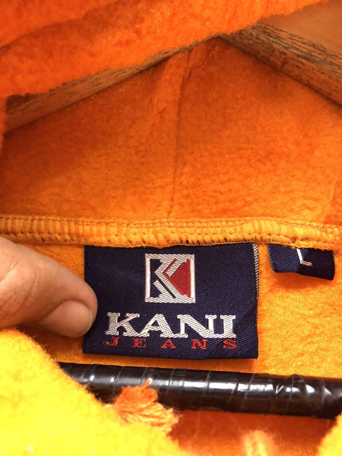 Karl Kani × Vintage Vintage Kani By Karl Kani Big Logo Fleece Hoddie Size US L / EU 52-54 / 3 - 8 Thumbnail