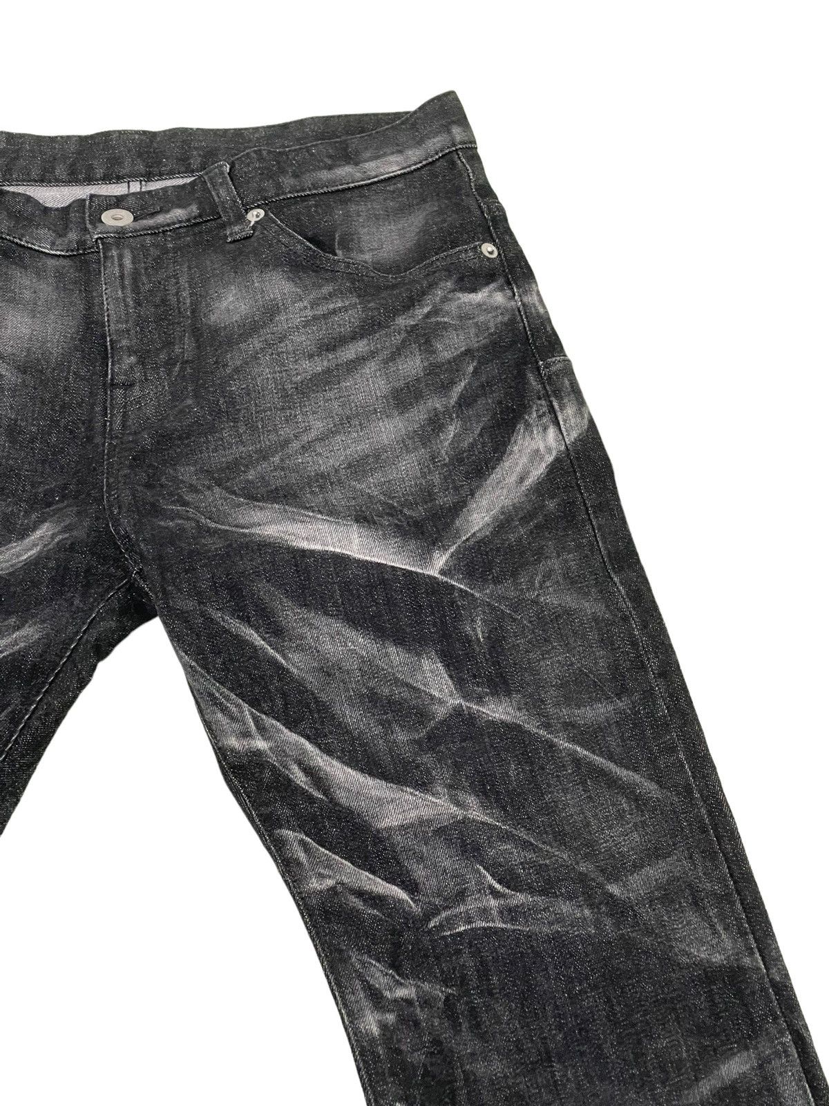 Japanese Brand Skinny Stretch Tornado Mart Gothic Acid Wash Denim 4🟦7 Size US 31 - 9 Thumbnail