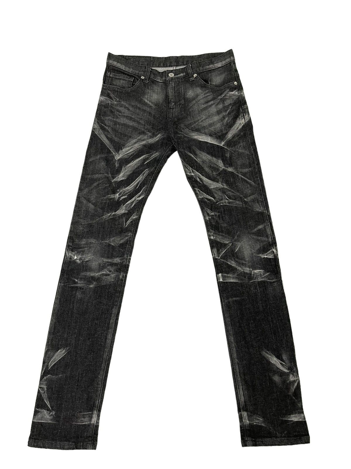 Japanese Brand Skinny Stretch Tornado Mart Gothic Acid Wash Denim 4🟦7 Size US 31 - 2 Thumbnail