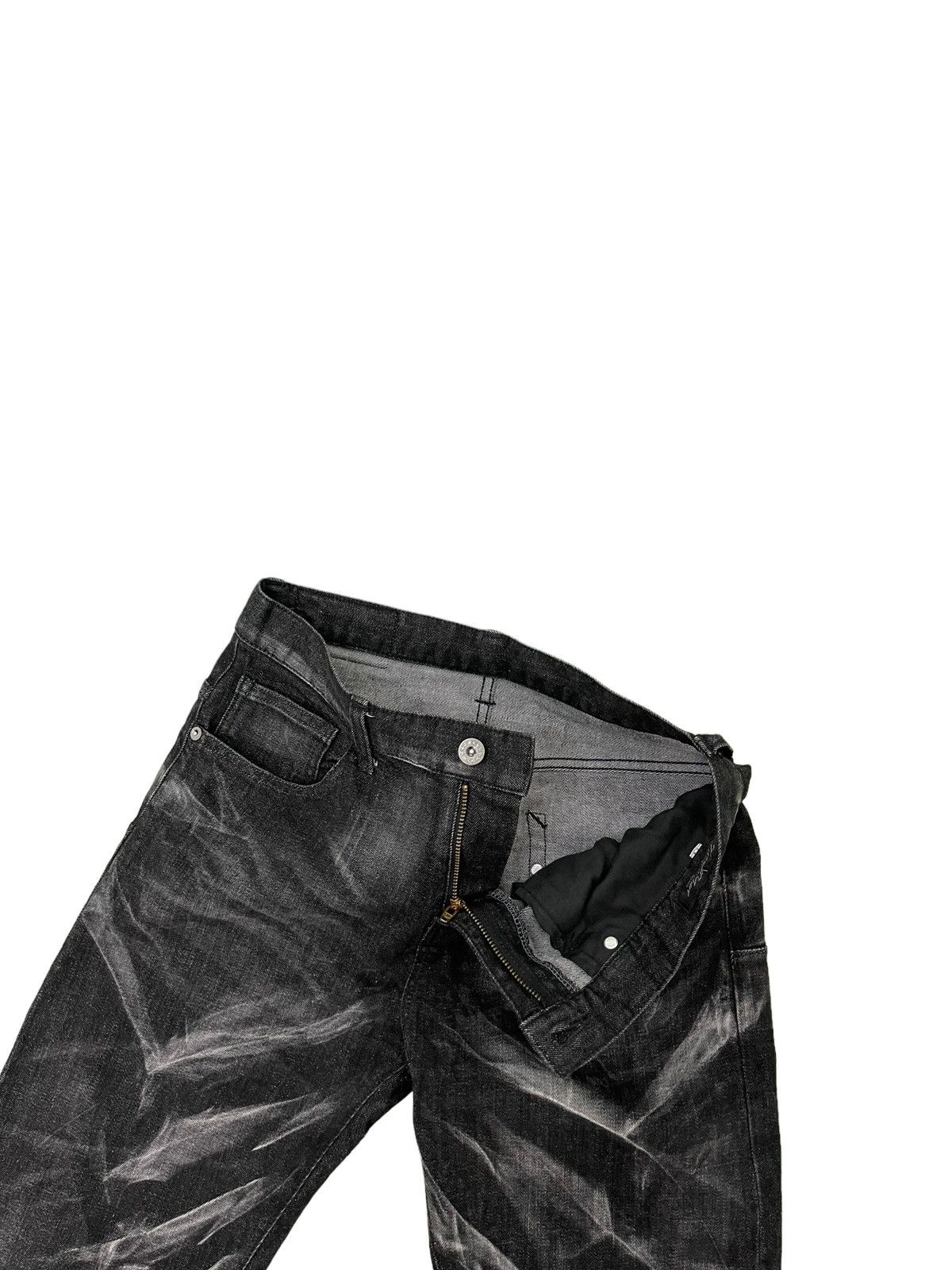 Japanese Brand Skinny Stretch Tornado Mart Gothic Acid Wash Denim 4🟦7 Size US 31 - 10 Thumbnail