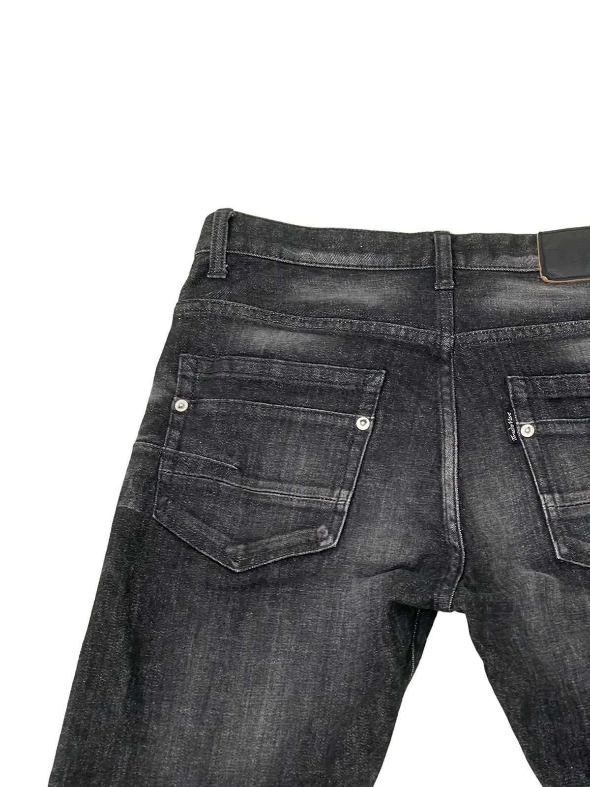 Japanese Brand Skinny Stretch Tornado Mart Gothic Acid Wash Denim 4🟦7 Size US 31 - 18 Thumbnail
