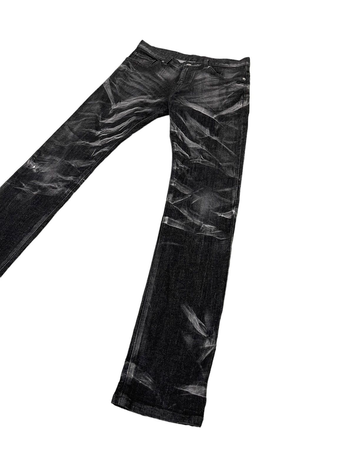 Japanese Brand Skinny Stretch Tornado Mart Gothic Acid Wash Denim 4🟦7 Size US 31 - 3 Thumbnail
