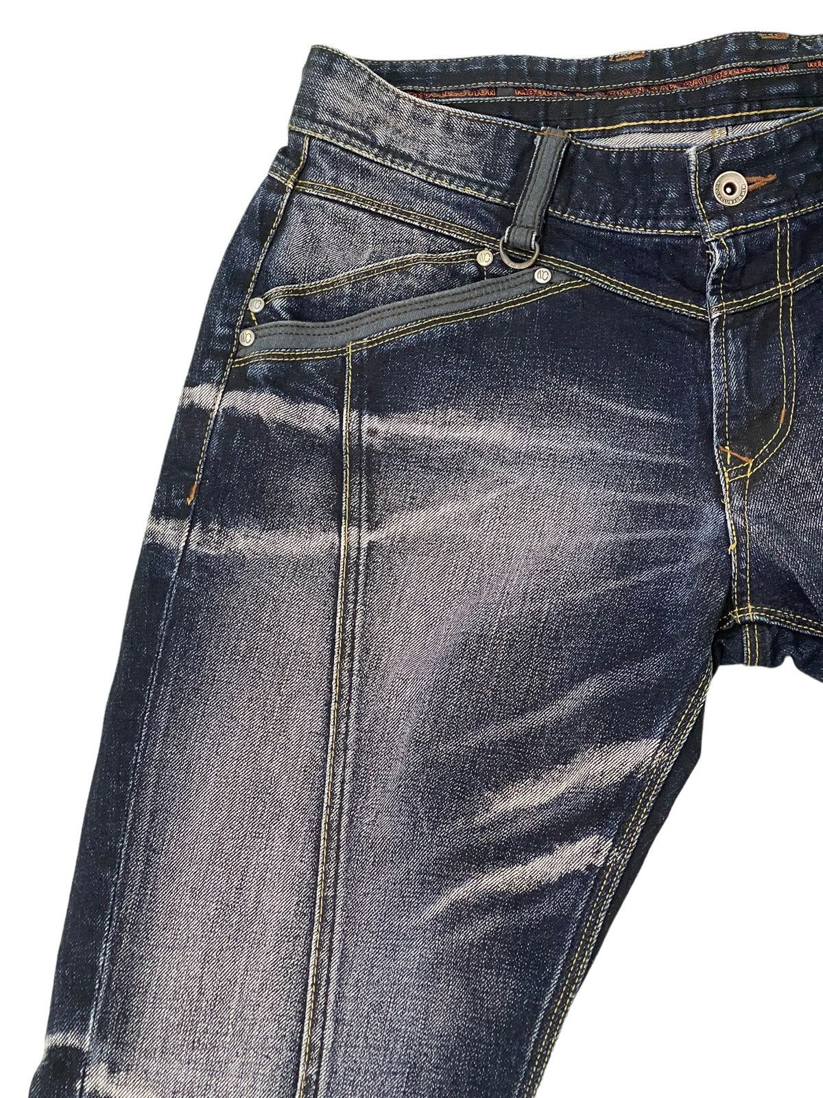 Japanese Brand Flare Jeans Nicole Club Acid Wash Boot Cut Denim 4🟦7 Size US 33 - 18 Thumbnail