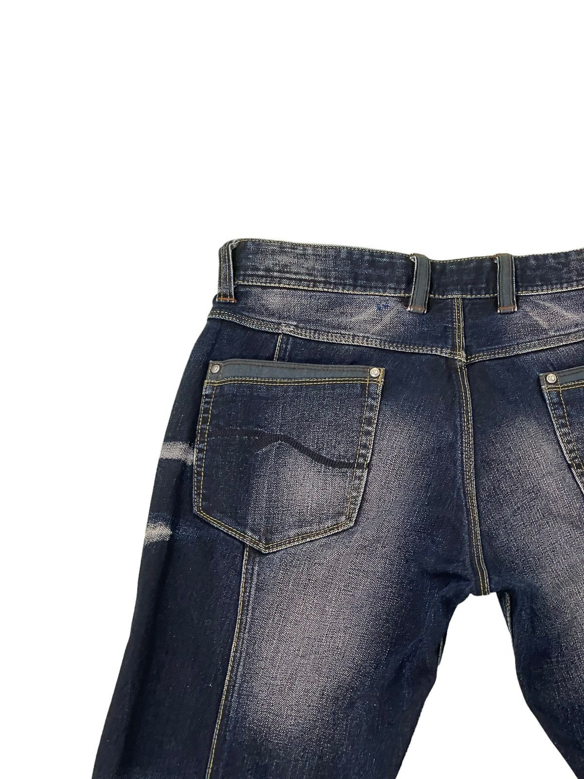 Japanese Brand Flare Jeans Nicole Club Acid Wash Boot Cut Denim 4🟦7 Size US 33 - 8 Thumbnail