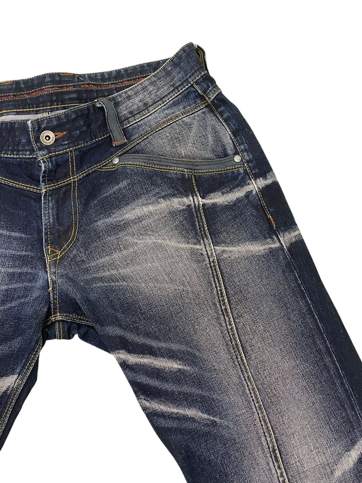 Japanese Brand Flare Jeans Nicole Club Acid Wash Boot Cut Denim 4🟦7 Size US 33 - 19 Thumbnail