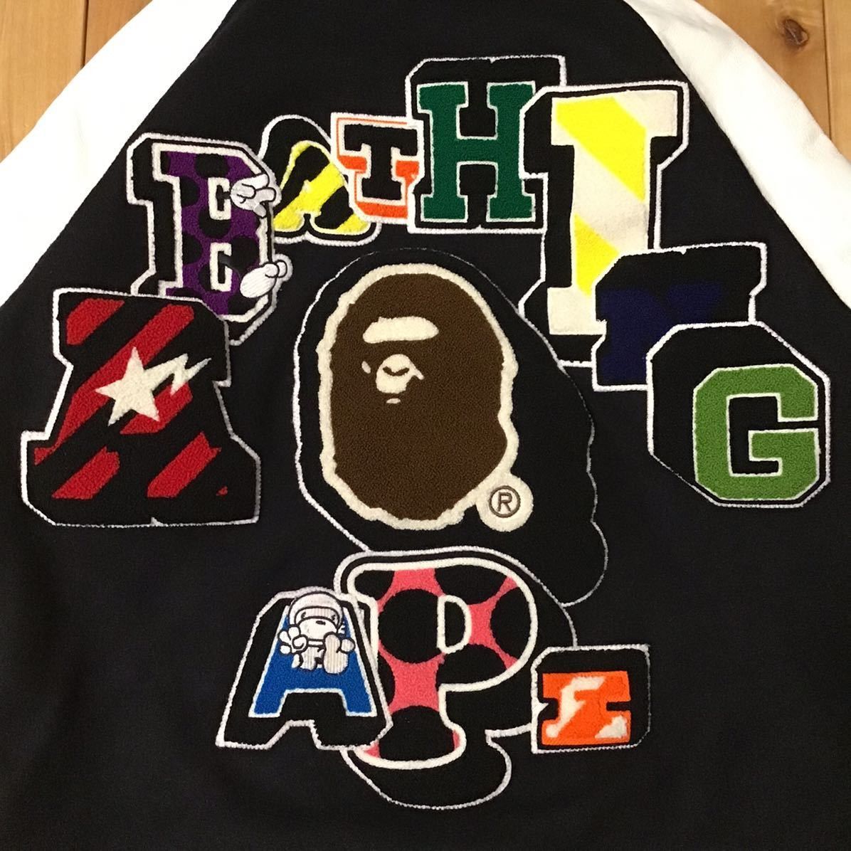 Bape 🔥NFS limited🔥 Sleeve leather BAPE varsity jacket ape NIGO Size US S / EU 44-46 / 1 - 4 Thumbnail