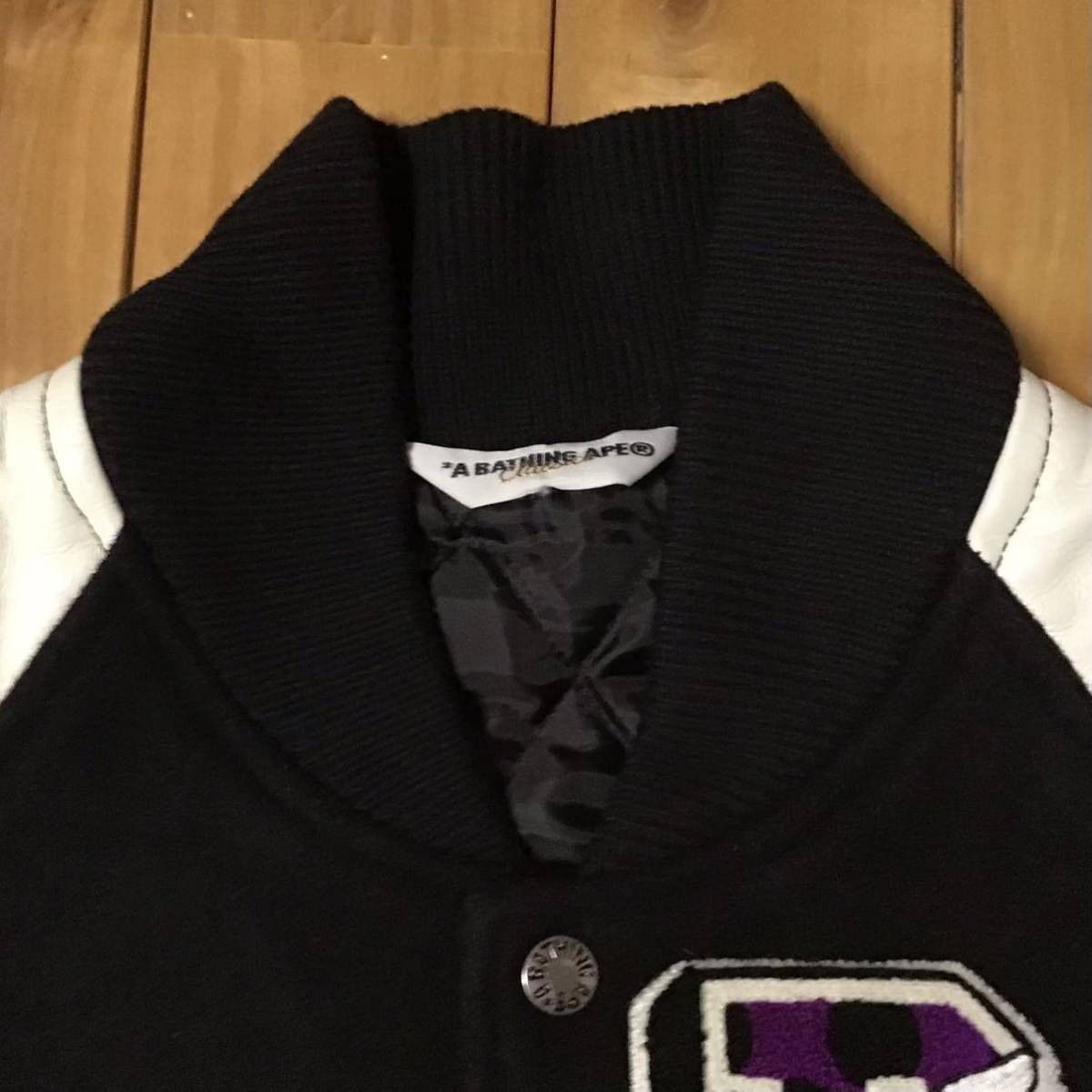 Bape 🔥NFS limited🔥 Sleeve leather BAPE varsity jacket ape NIGO Size US S / EU 44-46 / 1 - 5 Thumbnail