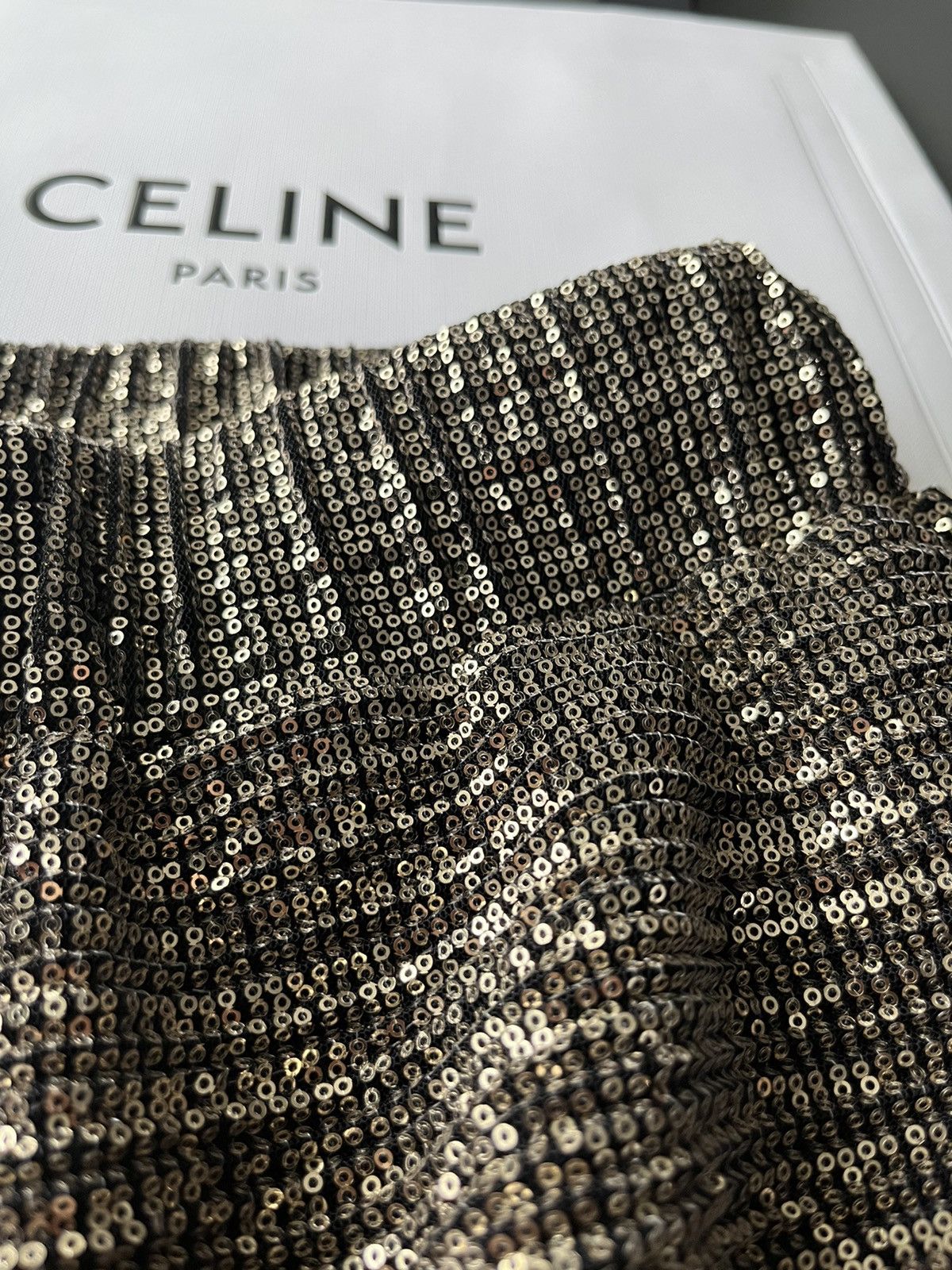 Celine × Hedi Slimane Brand New Celine Super Runway LimitedEdition Glitter Shorts Size US 32 / EU 48 - 21 Thumbnail