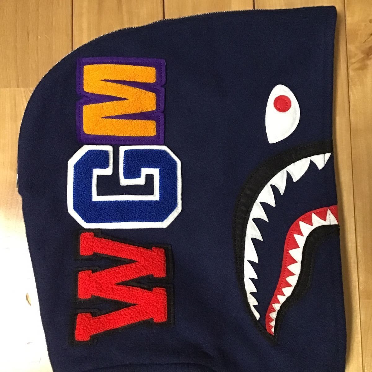 Bape BAPE sleeve leather shark hoodie varsity jacket ape NIGO Size US M / EU 48-50 / 2 - 4 Thumbnail