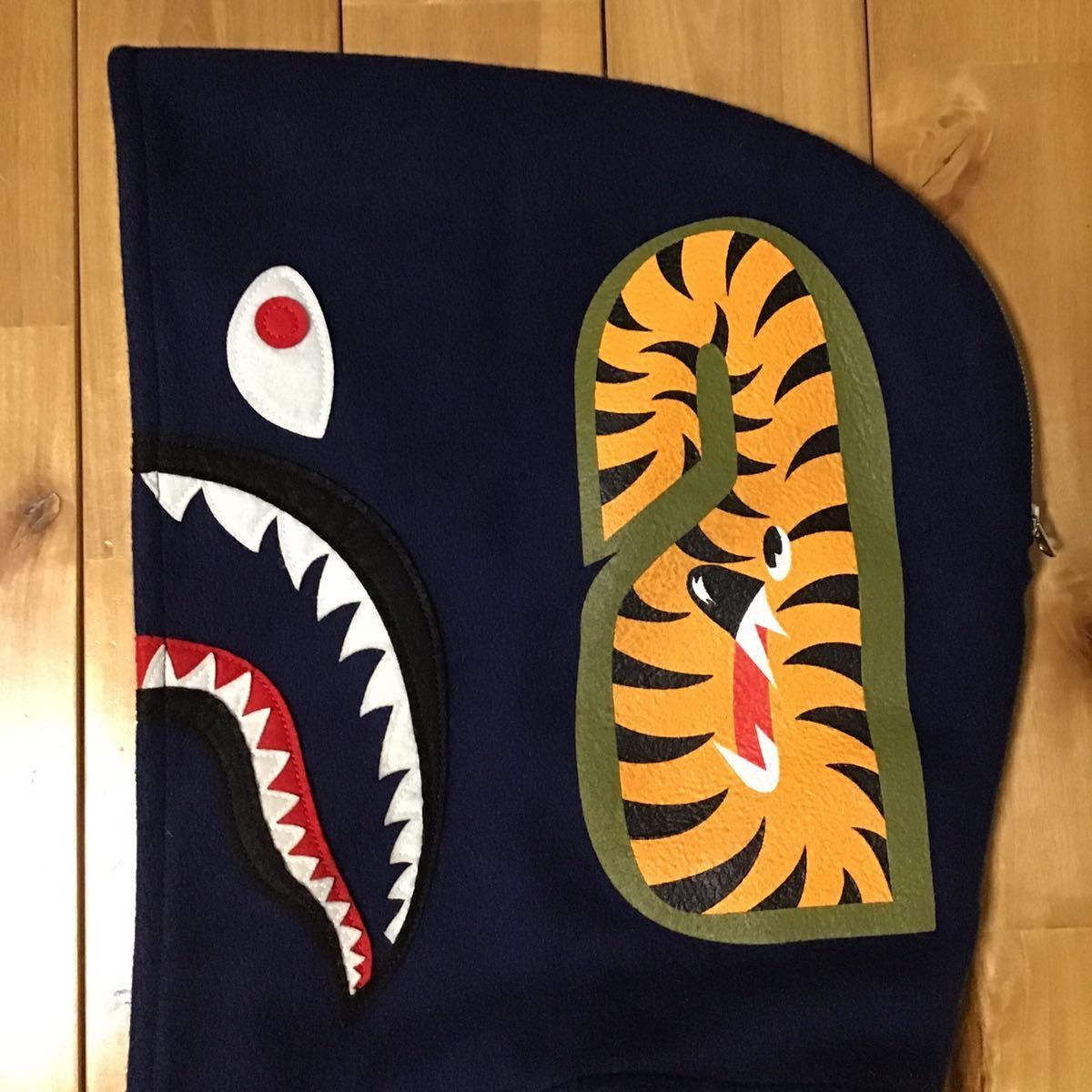 Bape BAPE sleeve leather shark hoodie varsity jacket ape NIGO Size US M / EU 48-50 / 2 - 5 Thumbnail