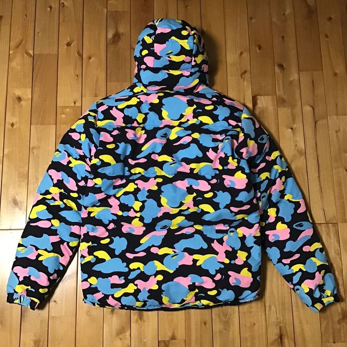 Bape 🔥Reversible🔥 Multi camo down jacket cotton candy camo BAPE | Grailed