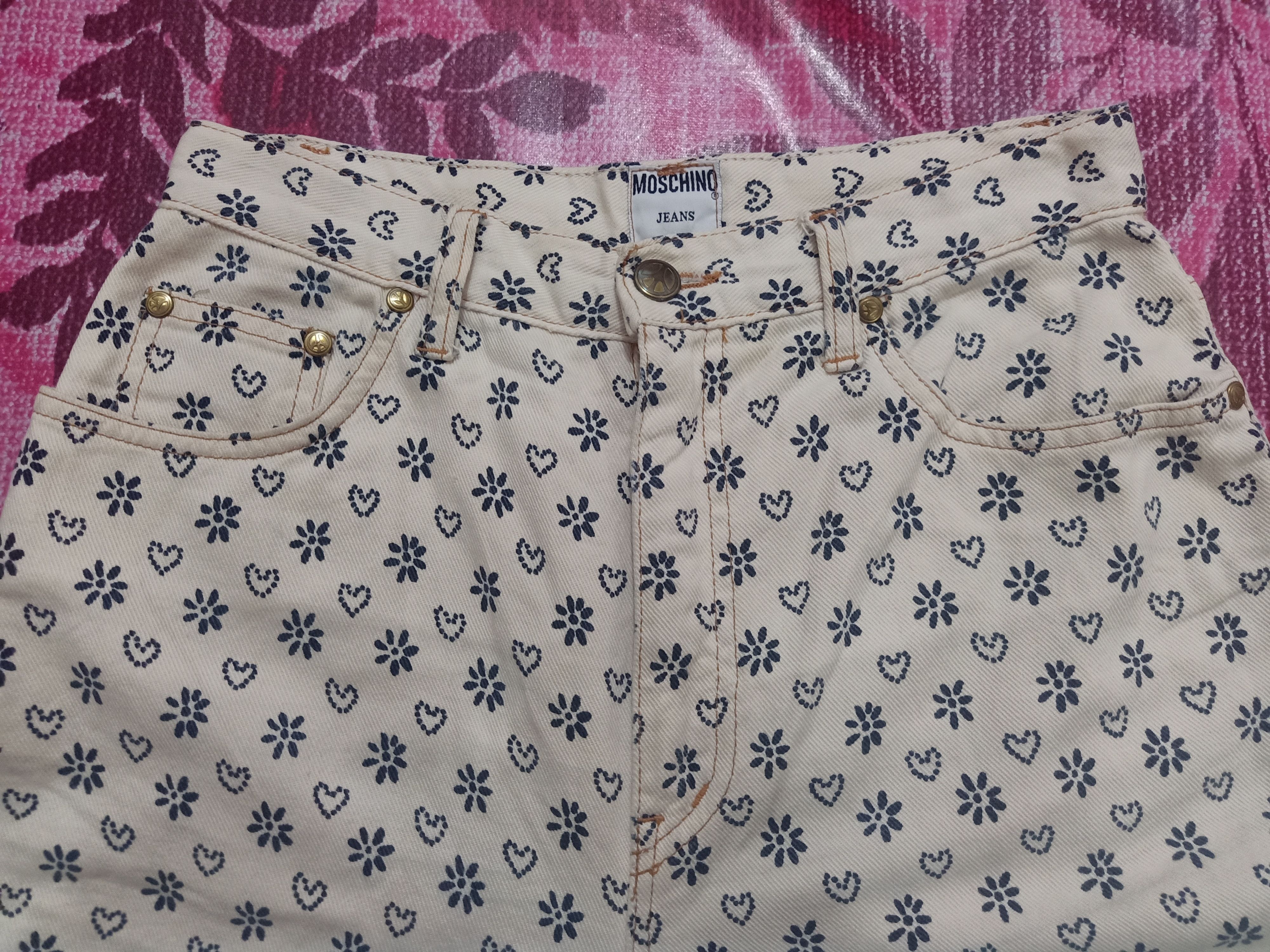 Moschino Moschino Jeans Lover Flower Full Printed Size 29" - 9 Thumbnail