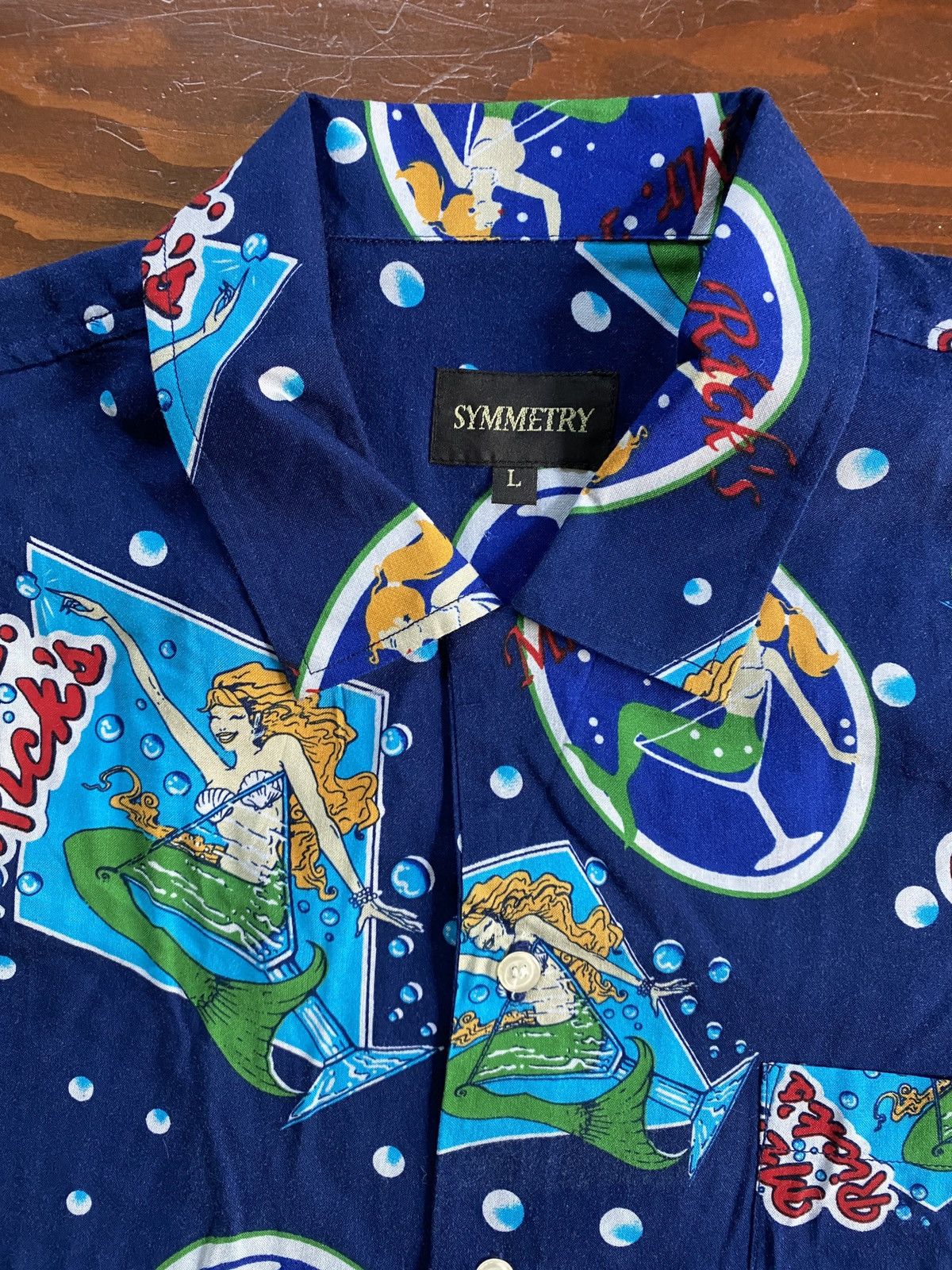 Vintage Vintage 90’s Mr.Rick’s Mermaid Martinis Rayon Button Up Size US L / EU 52-54 / 3 - 5 Thumbnail