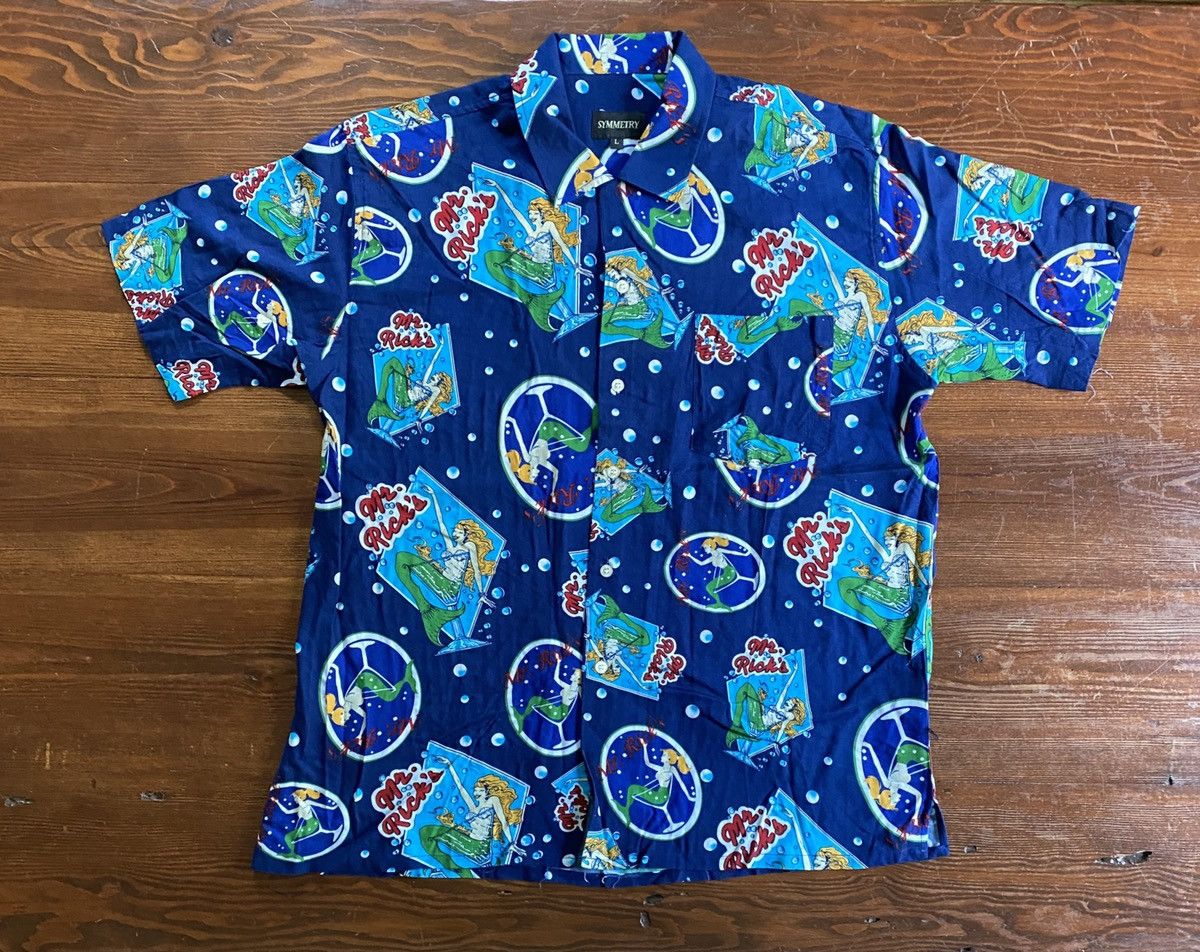 Vintage Vintage 90’s Mr.Rick’s Mermaid Martinis Rayon Button Up Size US L / EU 52-54 / 3 - 2 Thumbnail