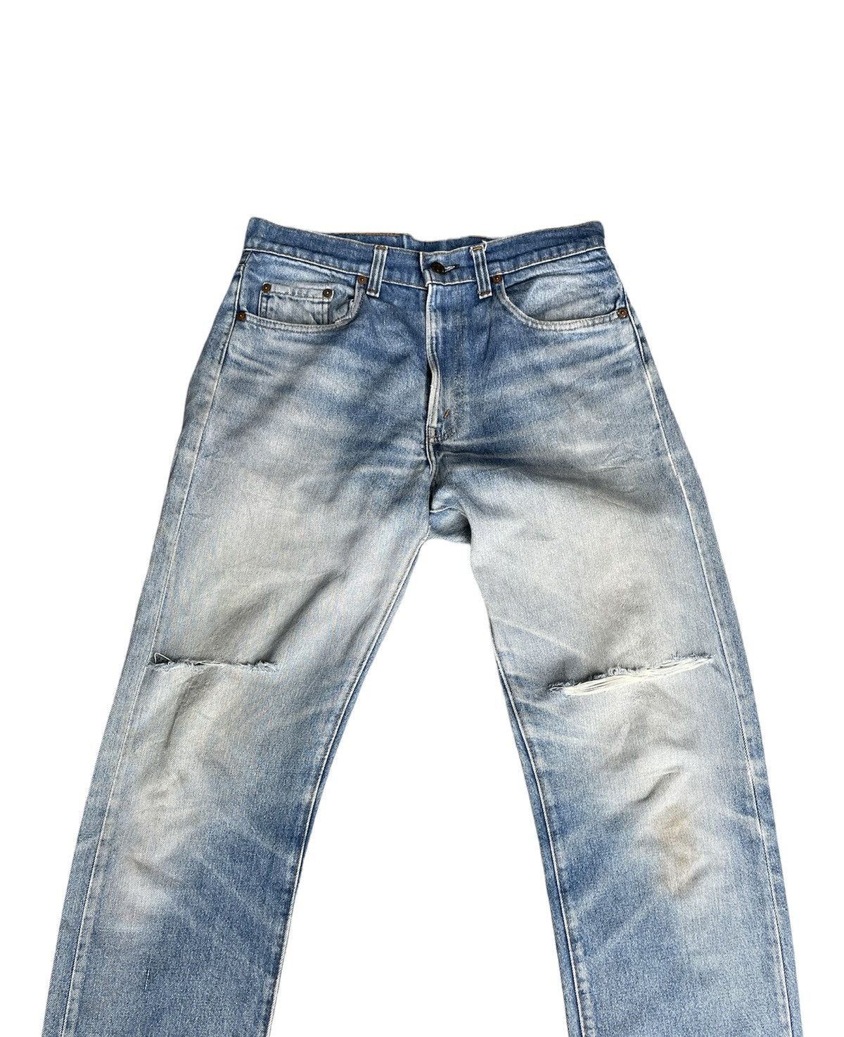 Levi's Levis 505 e 1982 Vintage Aging Distressed Denim Size US 31 - 4 Thumbnail