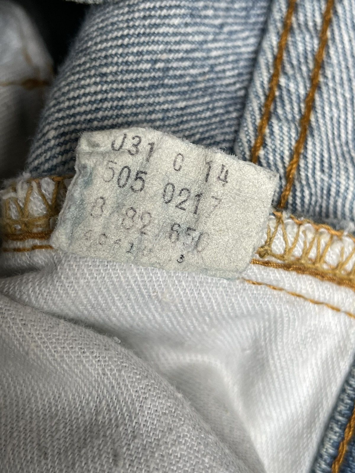 Levi's Levis 505 e 1982 Vintage Aging Distressed Denim Size US 31 - 18 Thumbnail