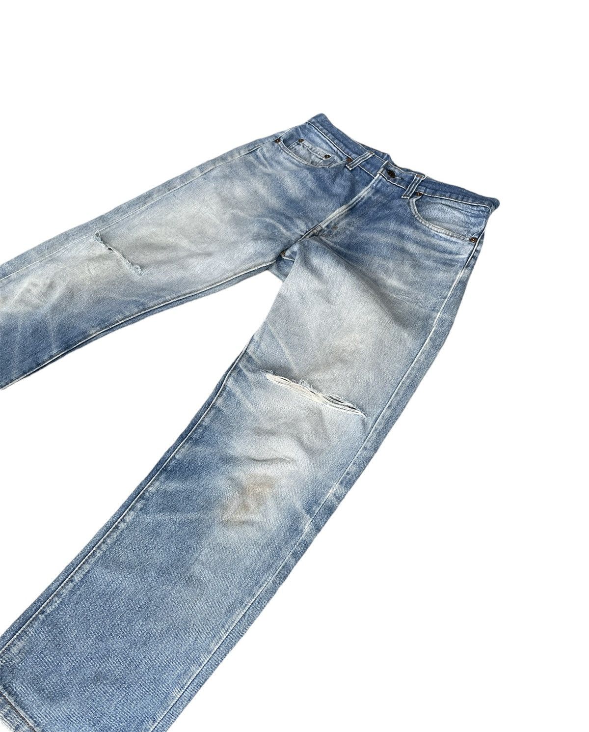 Levi's Levis 505 e 1982 Vintage Aging Distressed Denim Size US 31 - 3 Thumbnail