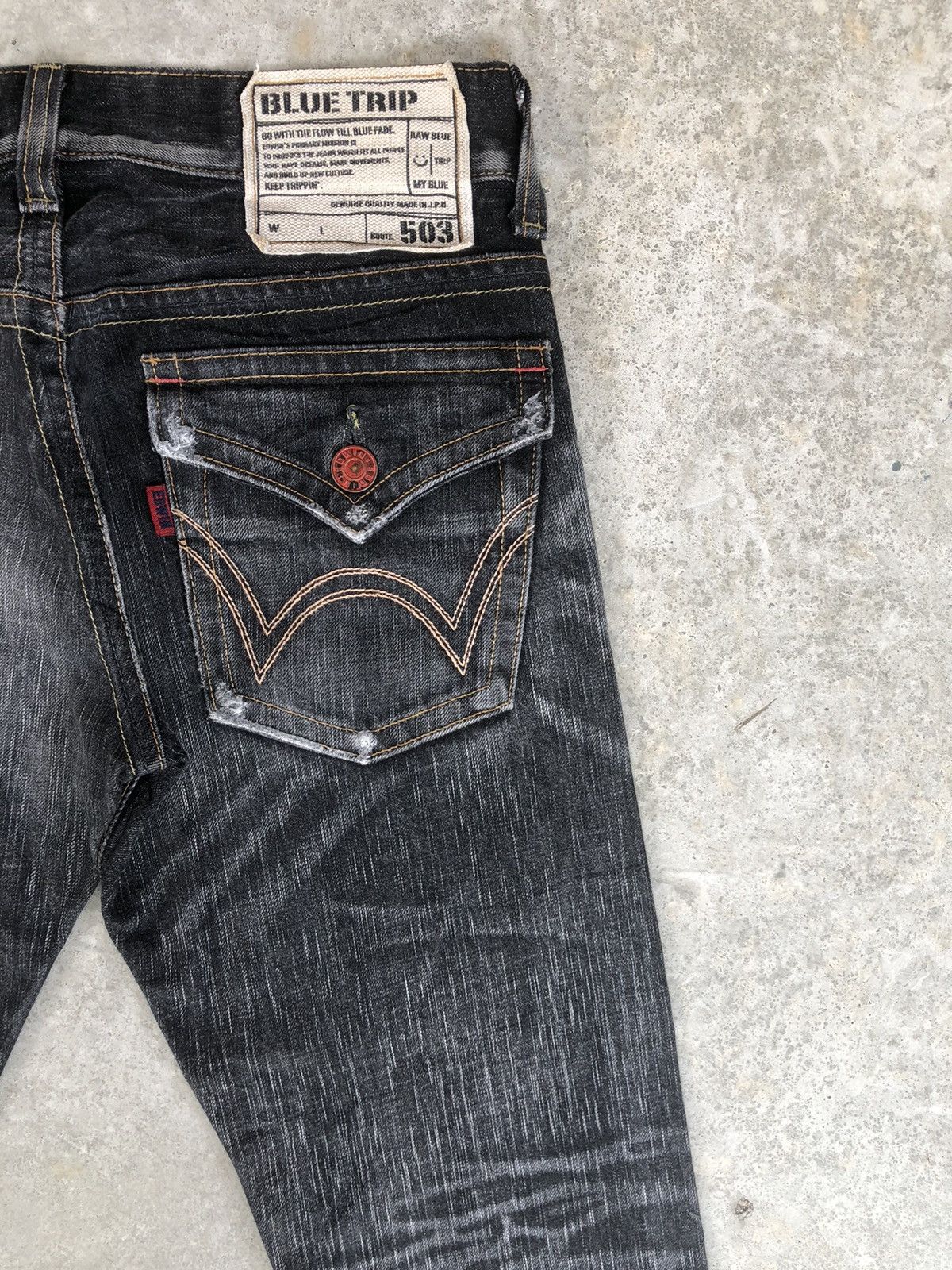 If Six Was Nine Japanese Edwin 503 Flared Jeans Distressed Jeans Size US 30 / EU 46 - 11 Thumbnail