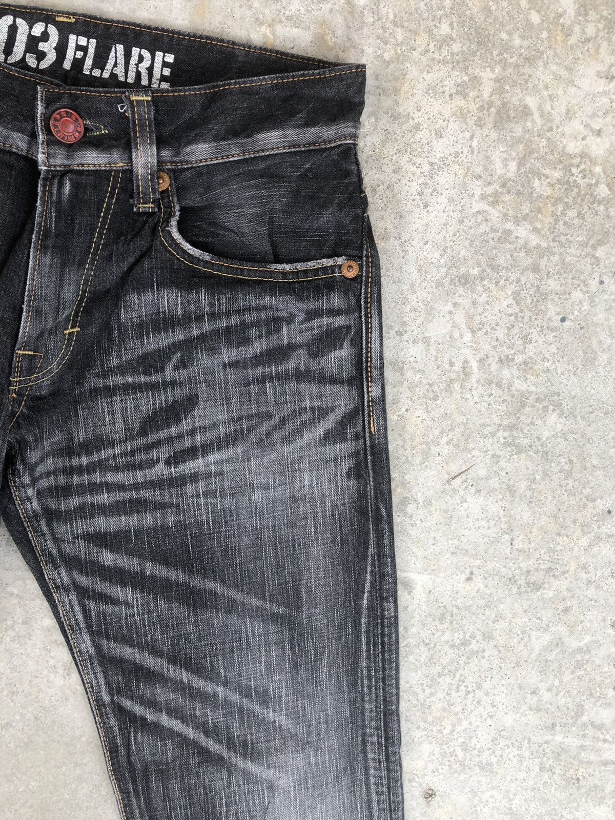 If Six Was Nine Japanese Edwin 503 Flared Jeans Distressed Jeans Size US 30 / EU 46 - 6 Thumbnail