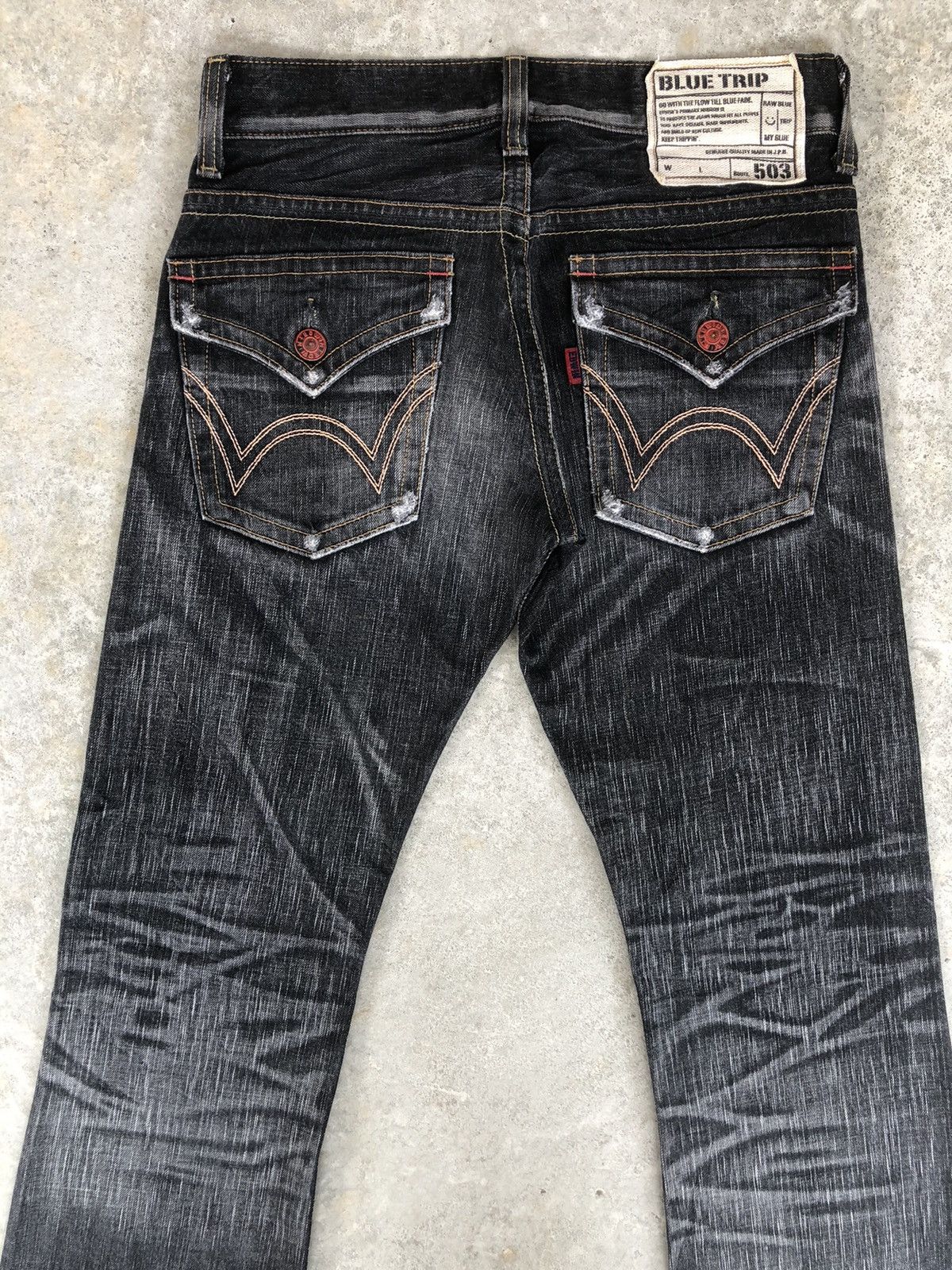 If Six Was Nine Japanese Edwin 503 Flared Jeans Distressed Jeans Size US 30 / EU 46 - 9 Thumbnail