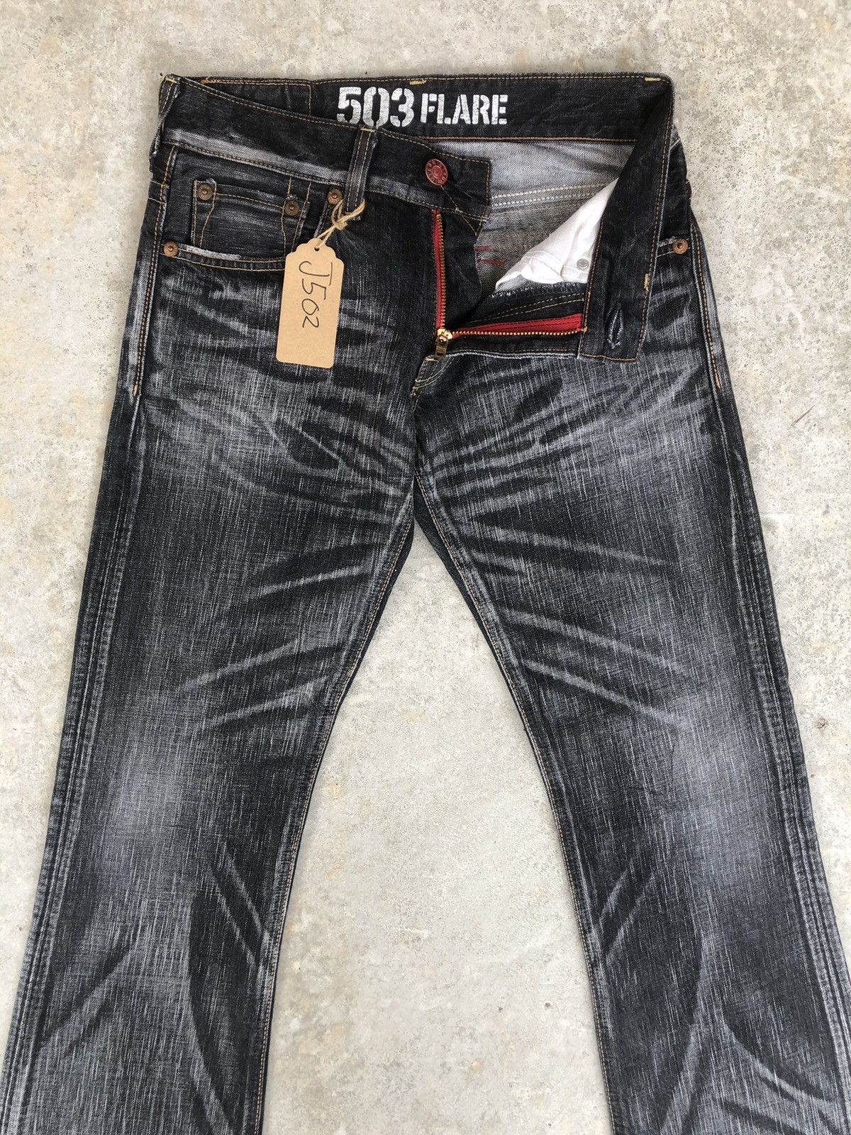 If Six Was Nine Japanese Edwin 503 Flared Jeans Distressed Jeans Size US 30 / EU 46 - 4 Thumbnail
